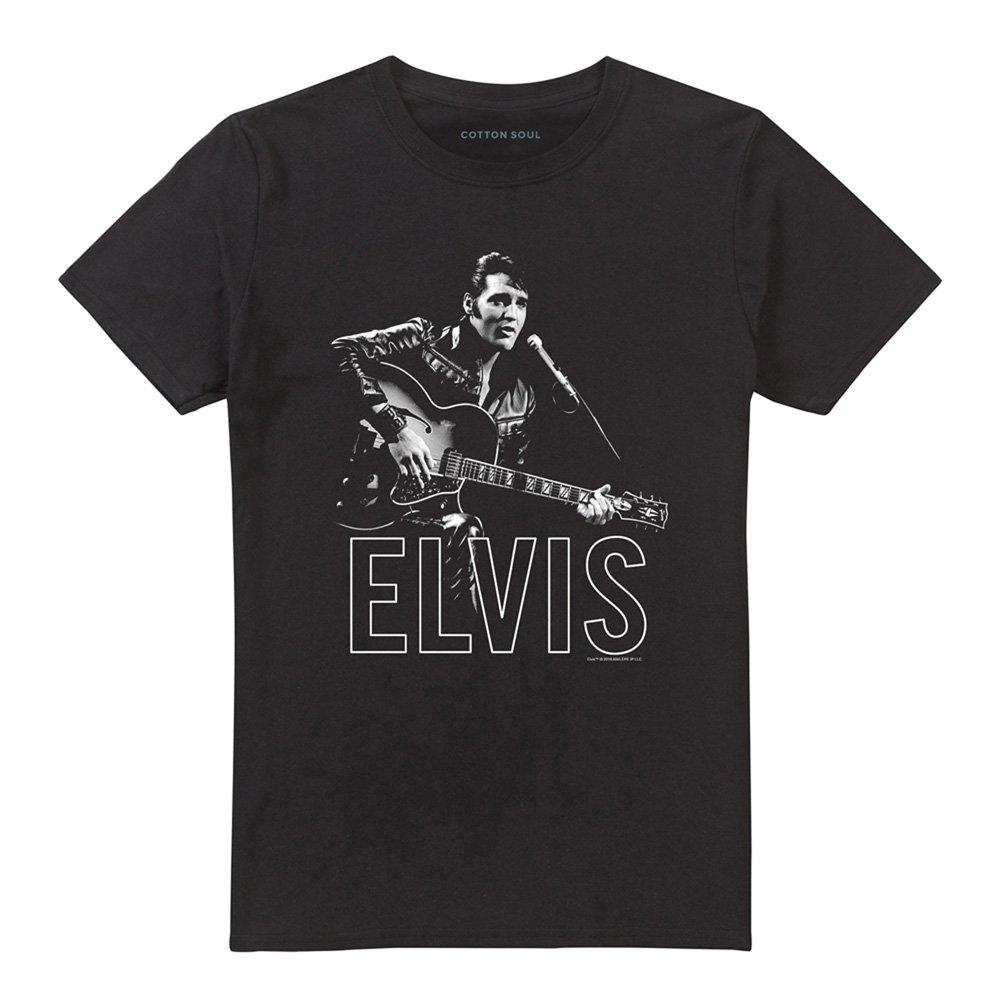 Black - Elvis Presley - Elvis Presley Guitar In Hand T-Shirt Black - 4