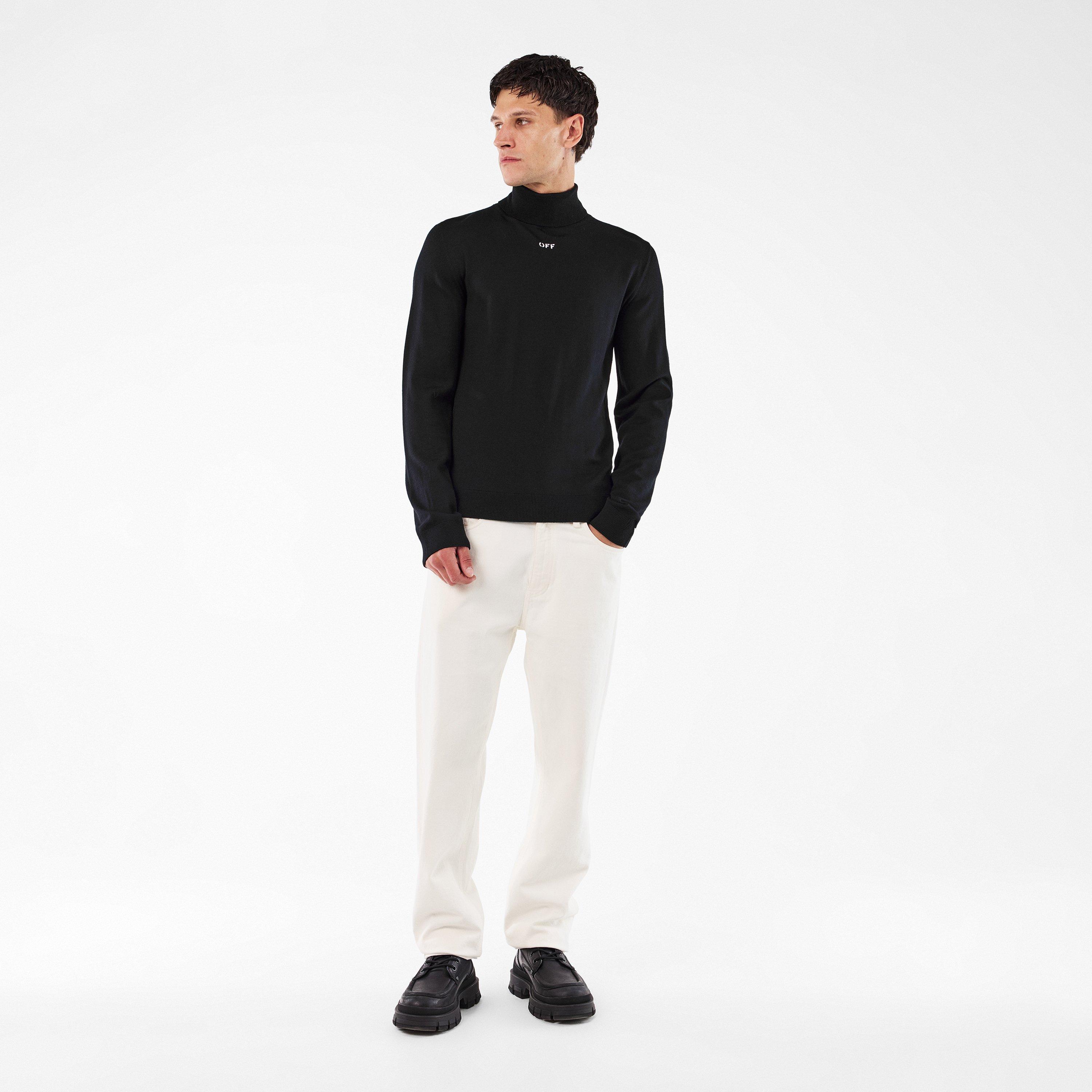 Black/White - Off White - Men's Knitted Top - 6