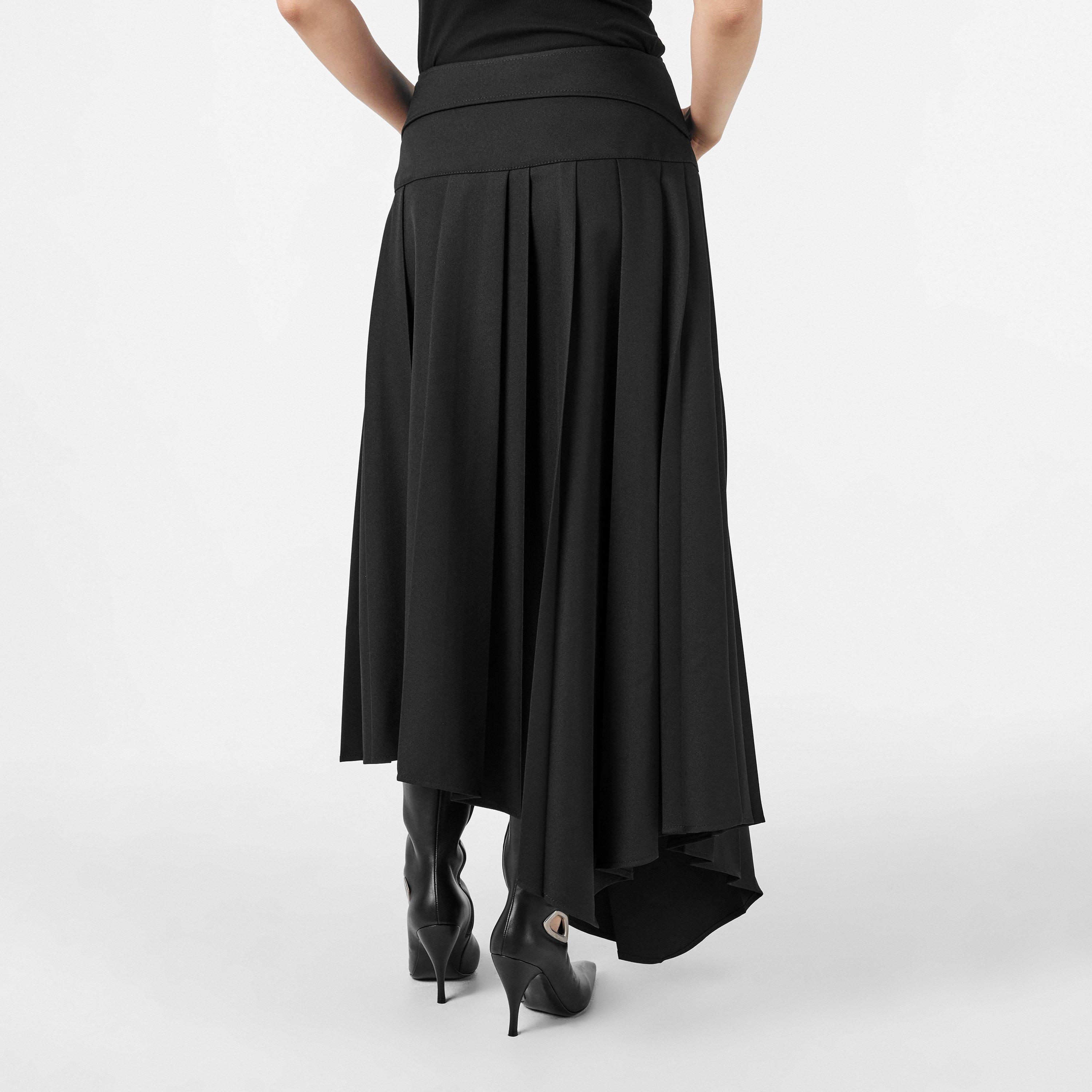 Black - Off White - Women's Midi Skirt - 4