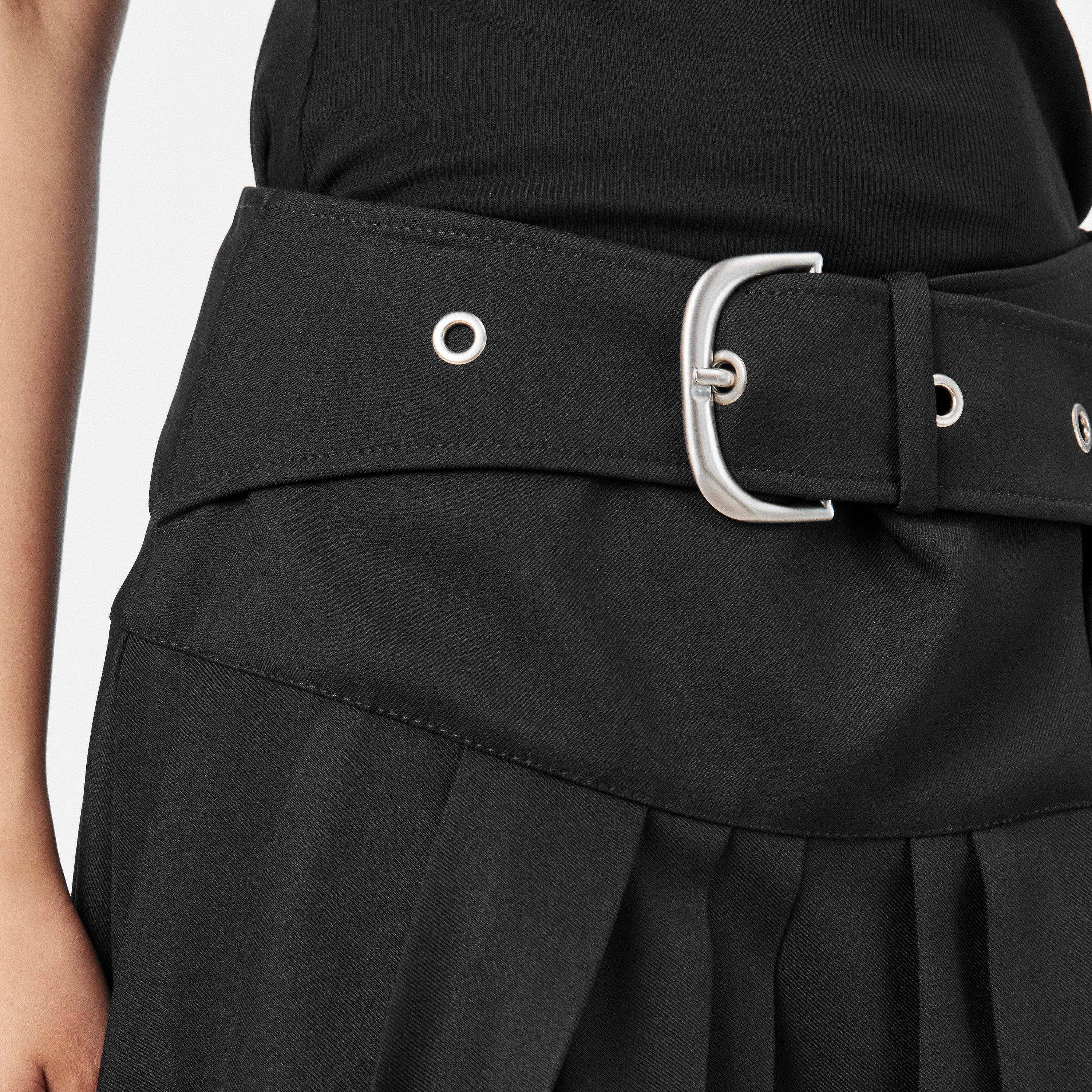 Black - Off White - Women's Midi Skirt - 5