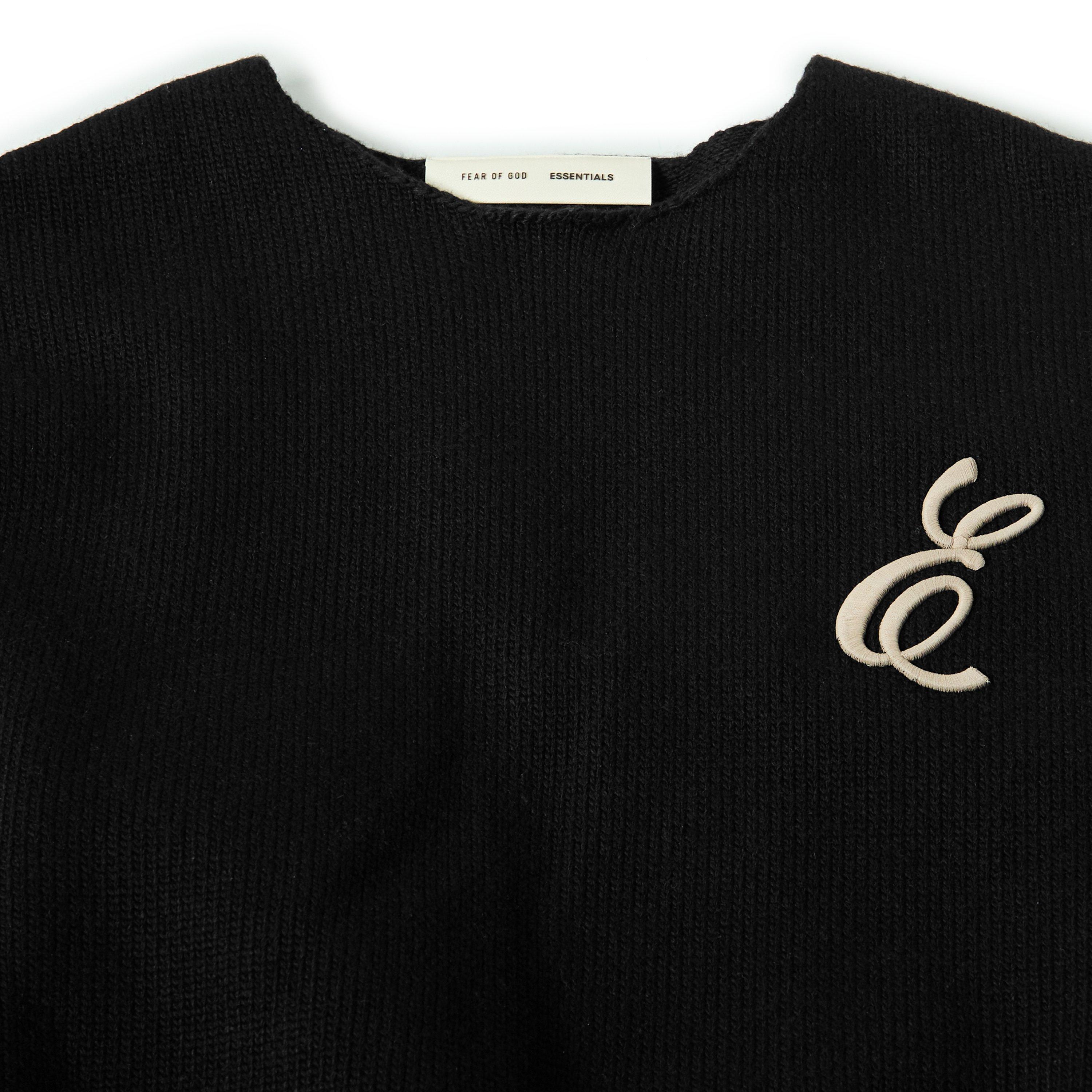 Vintage Black - Fear Of God Essentials - Men's Waffle Crew Neck Jumper - 3