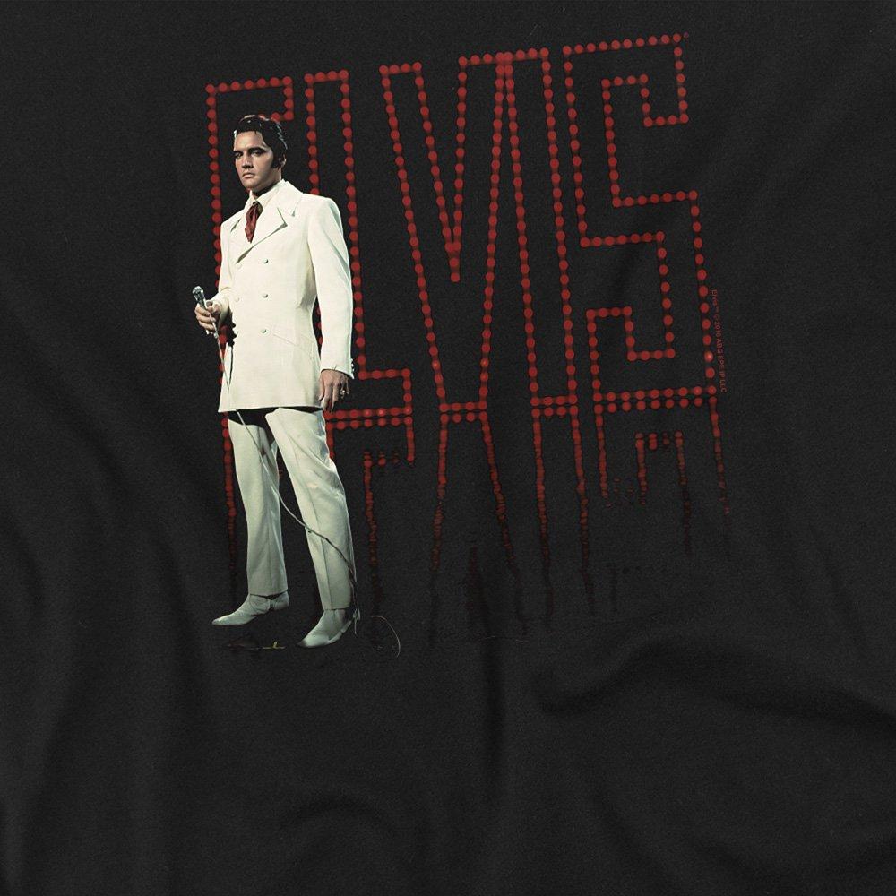 Black - Elvis Presley - White Suit Long Sleeve T-Shirt Black - 2