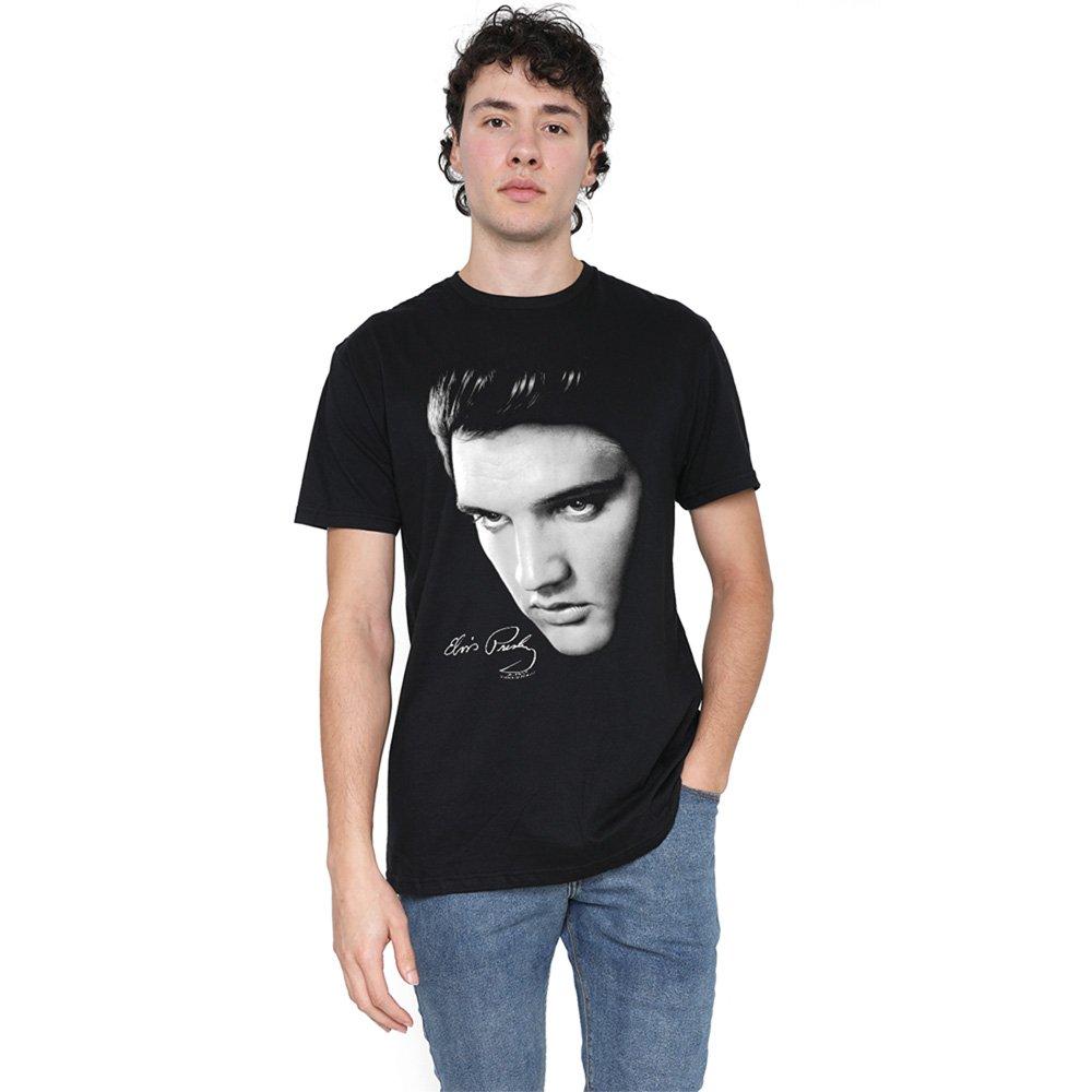 Black - Elvis Presley - Elvis Presley Face T-Shirt Black - 1
