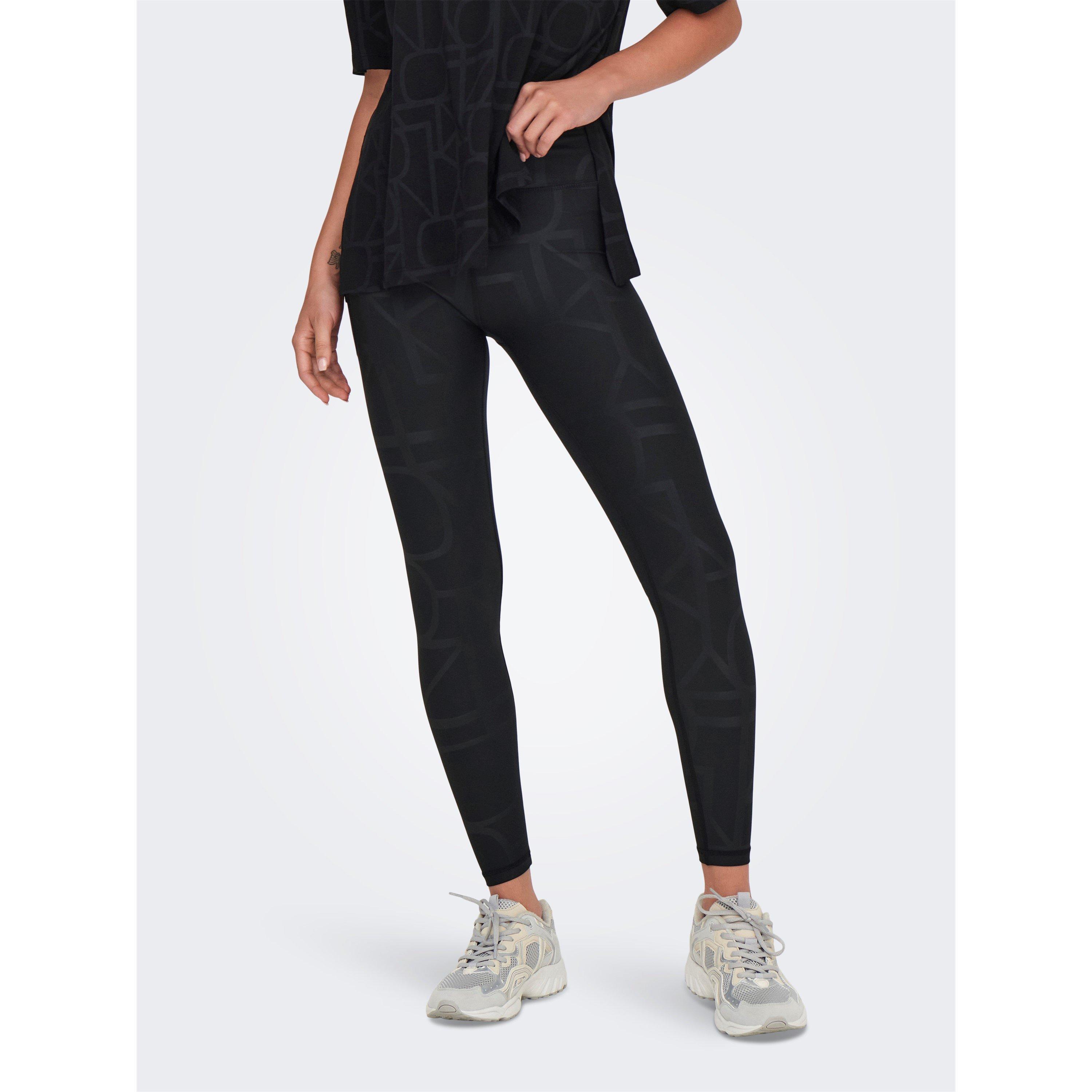 Black/Ht Print - Only Play - Women's Logo High Waist Training Leggings - 1