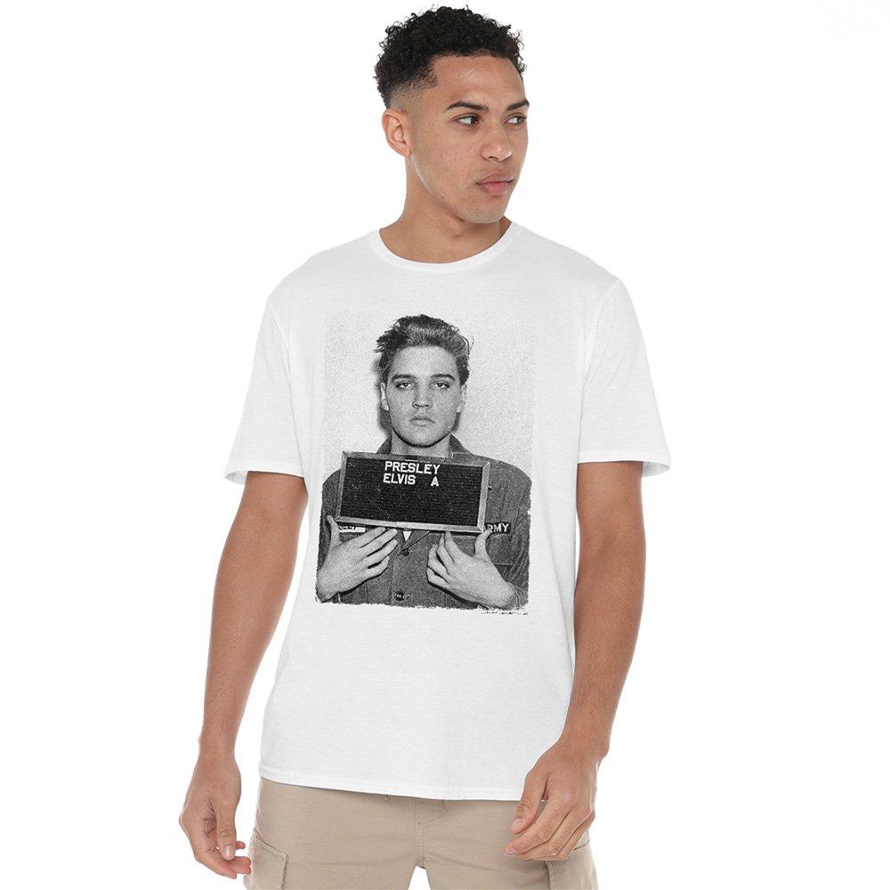 White - Elvis Presley - Elvis Presleyarmy Mug Shot T-Shirt White - 1