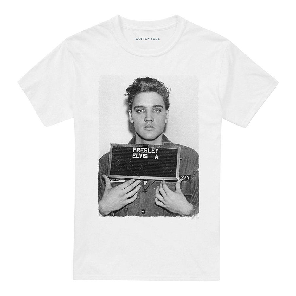 White - Elvis Presley - Elvis Presleyarmy Mug Shot T-Shirt White - 4