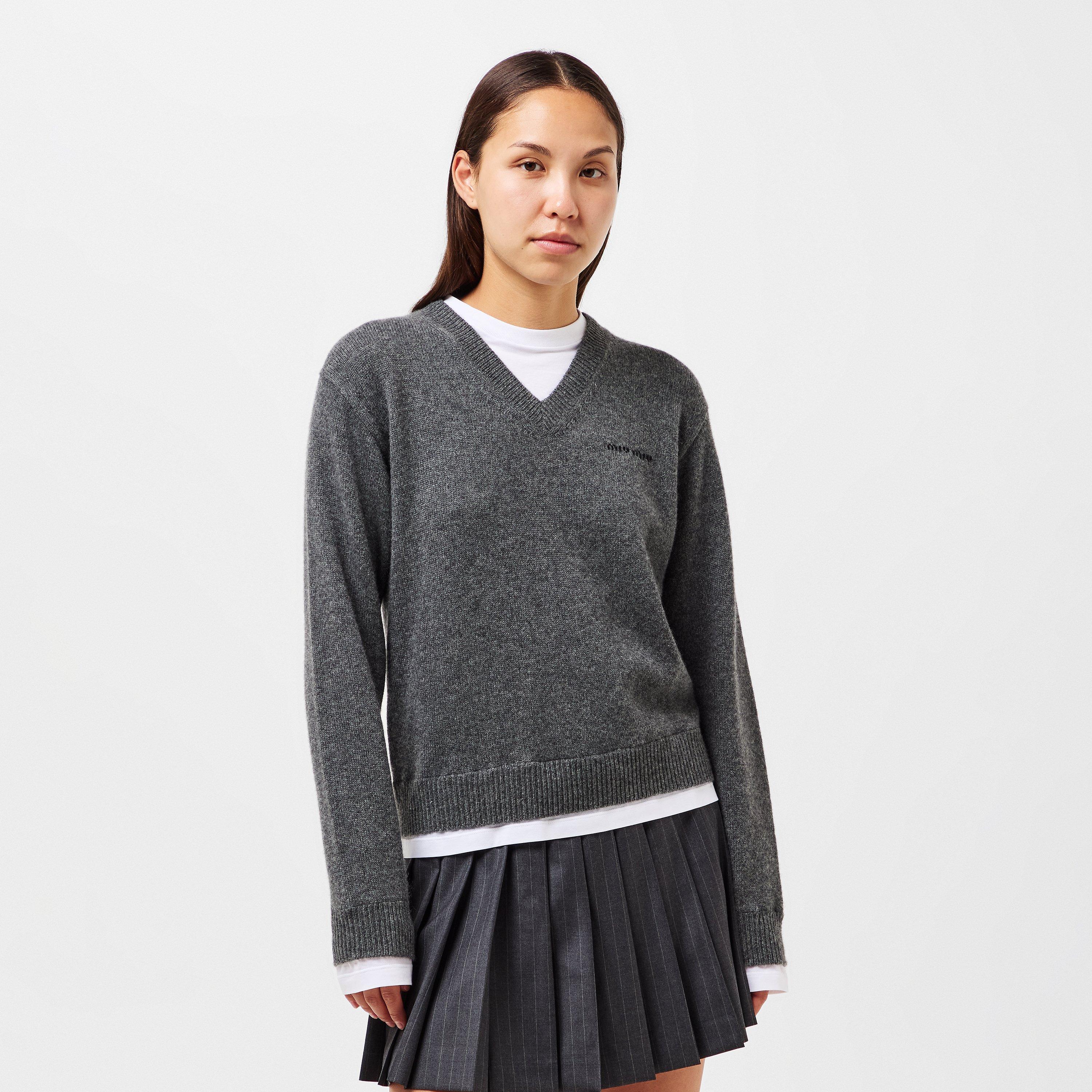 Ardesia - Miu Miu - Women's Crew Neck Jumper - 3
