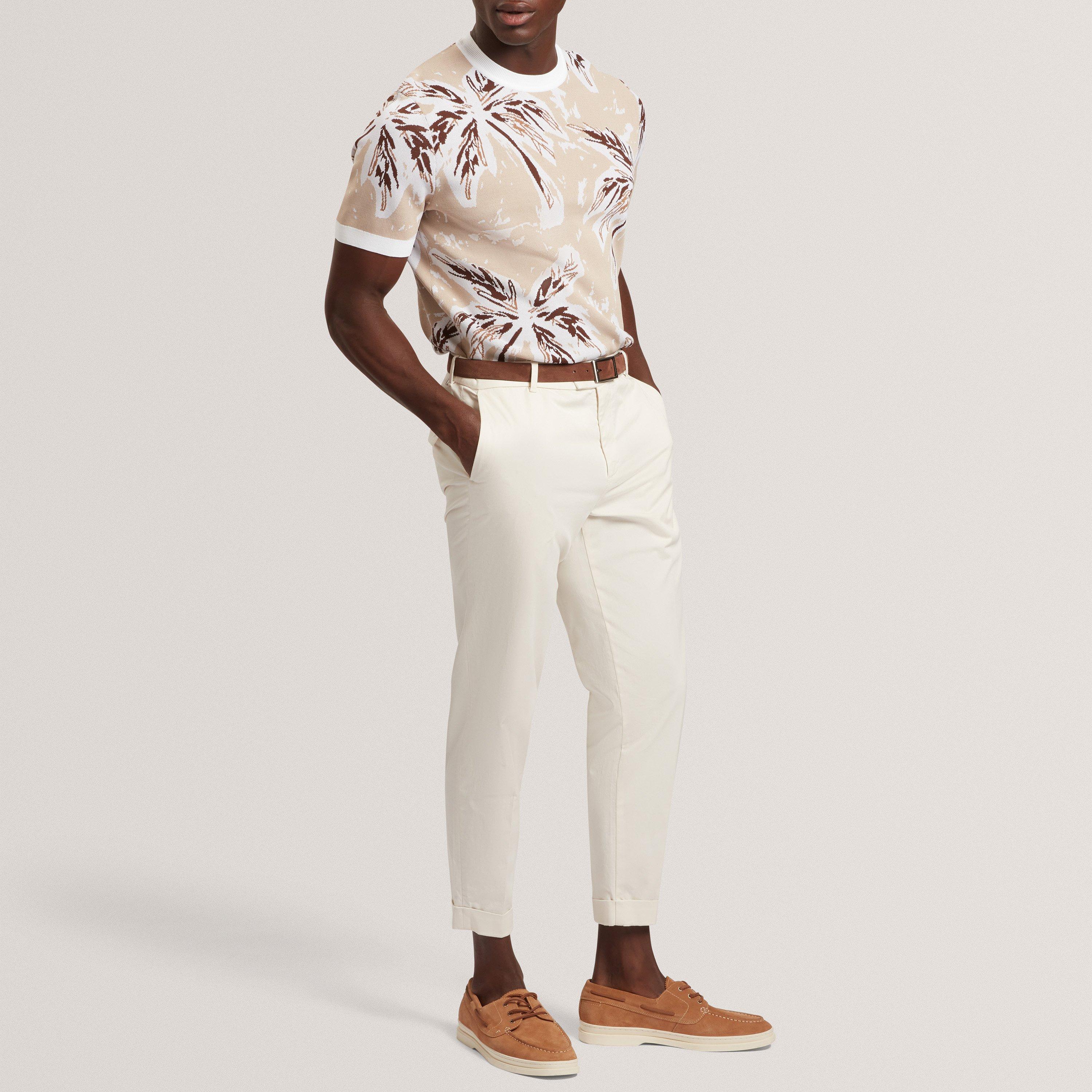 Taupe - Ted Baker - Ted SS Knit Leaf T Sn62 - 5