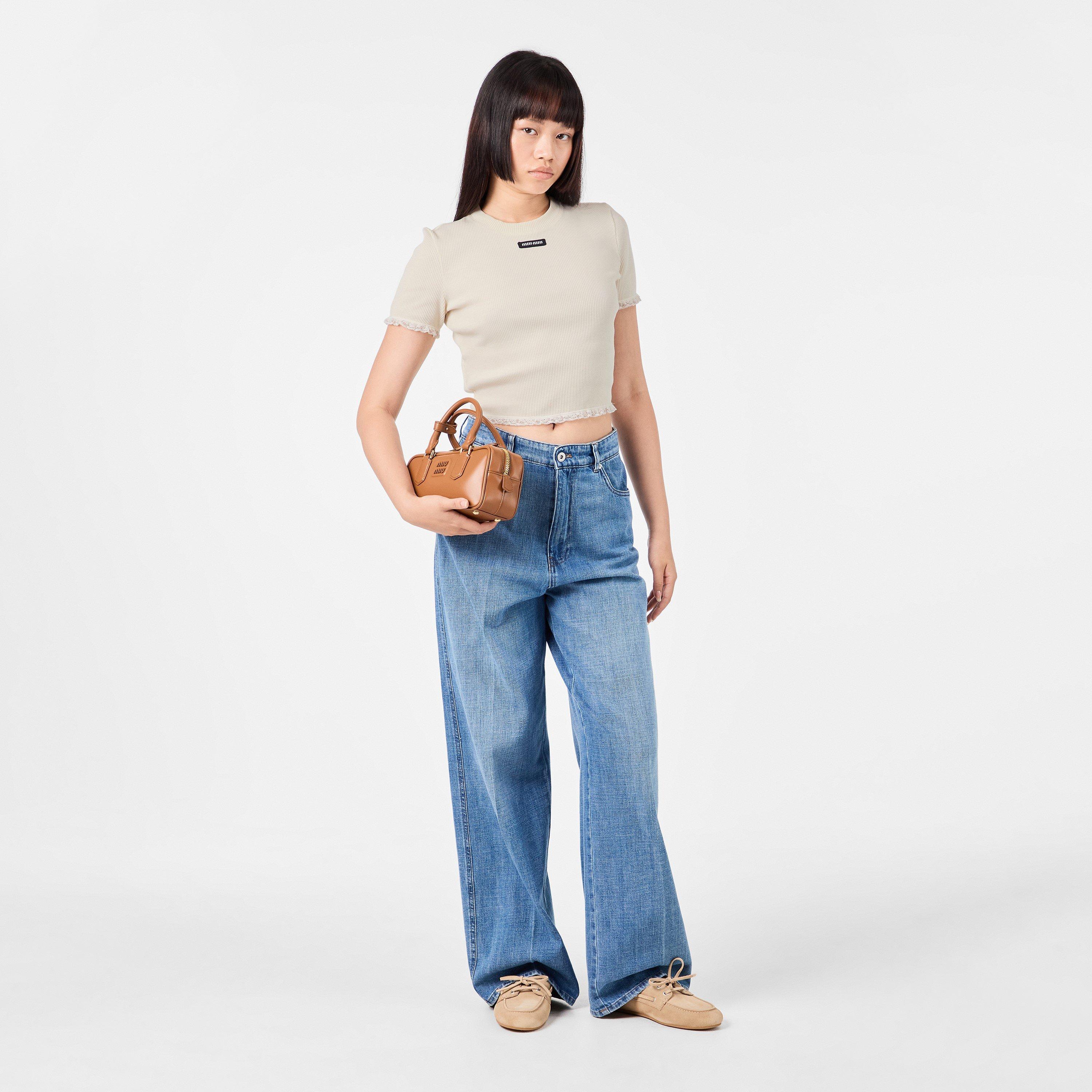 Avorio - Miu Miu - Logo T-Shirt - 6