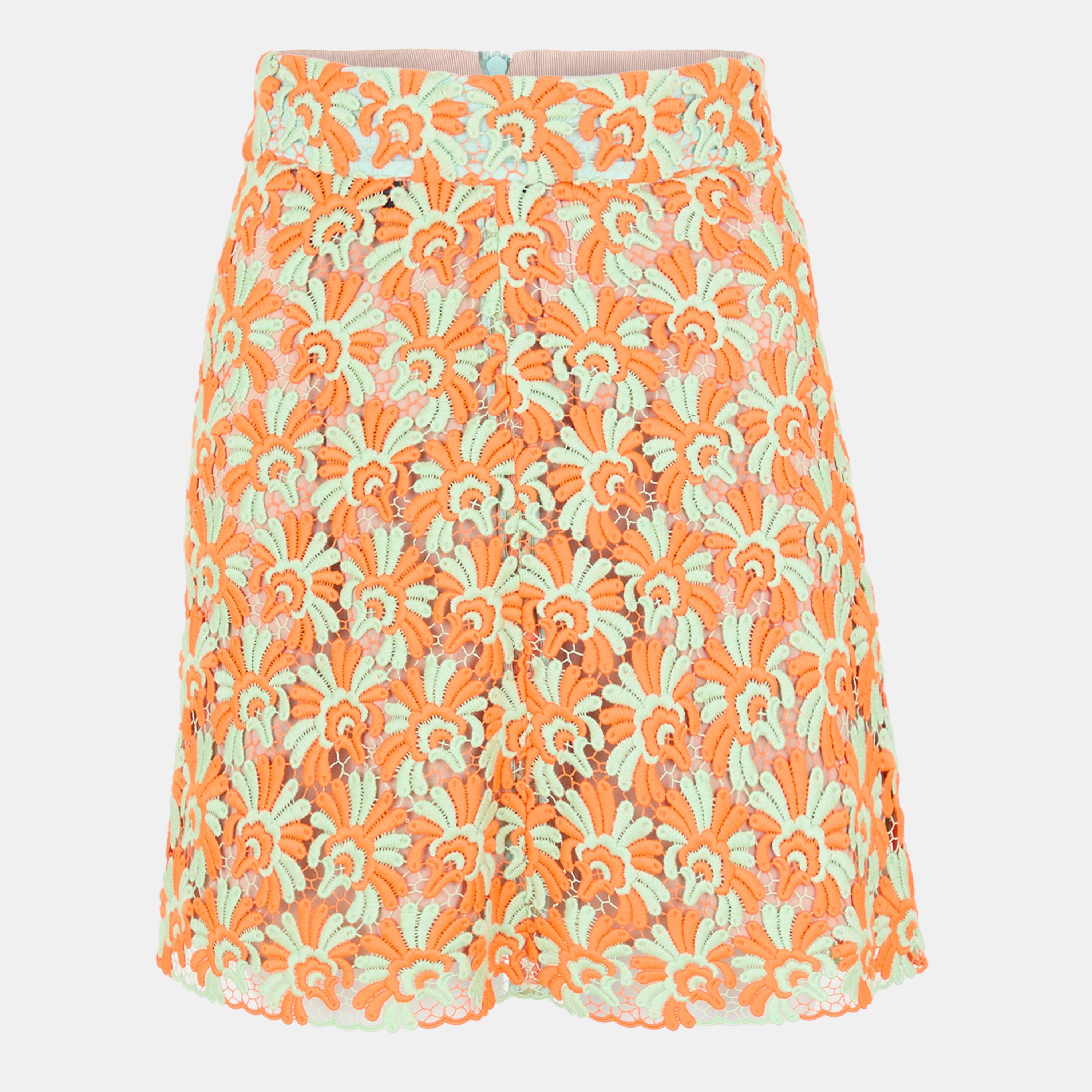 Orange/Aloe - Gucci - Women's Midi Skirt - 1