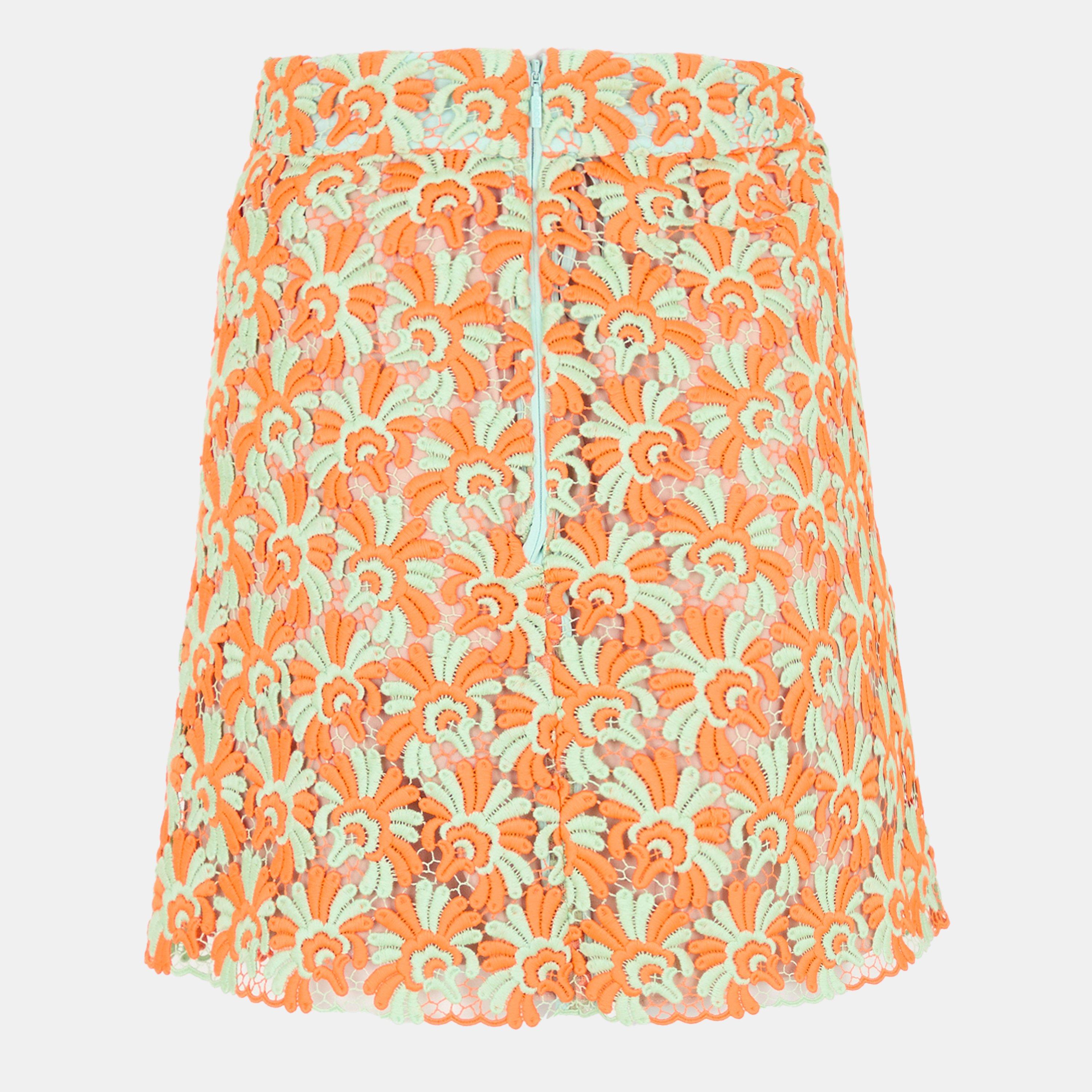 Orange/Aloe - Gucci - Women's Midi Skirt - 2