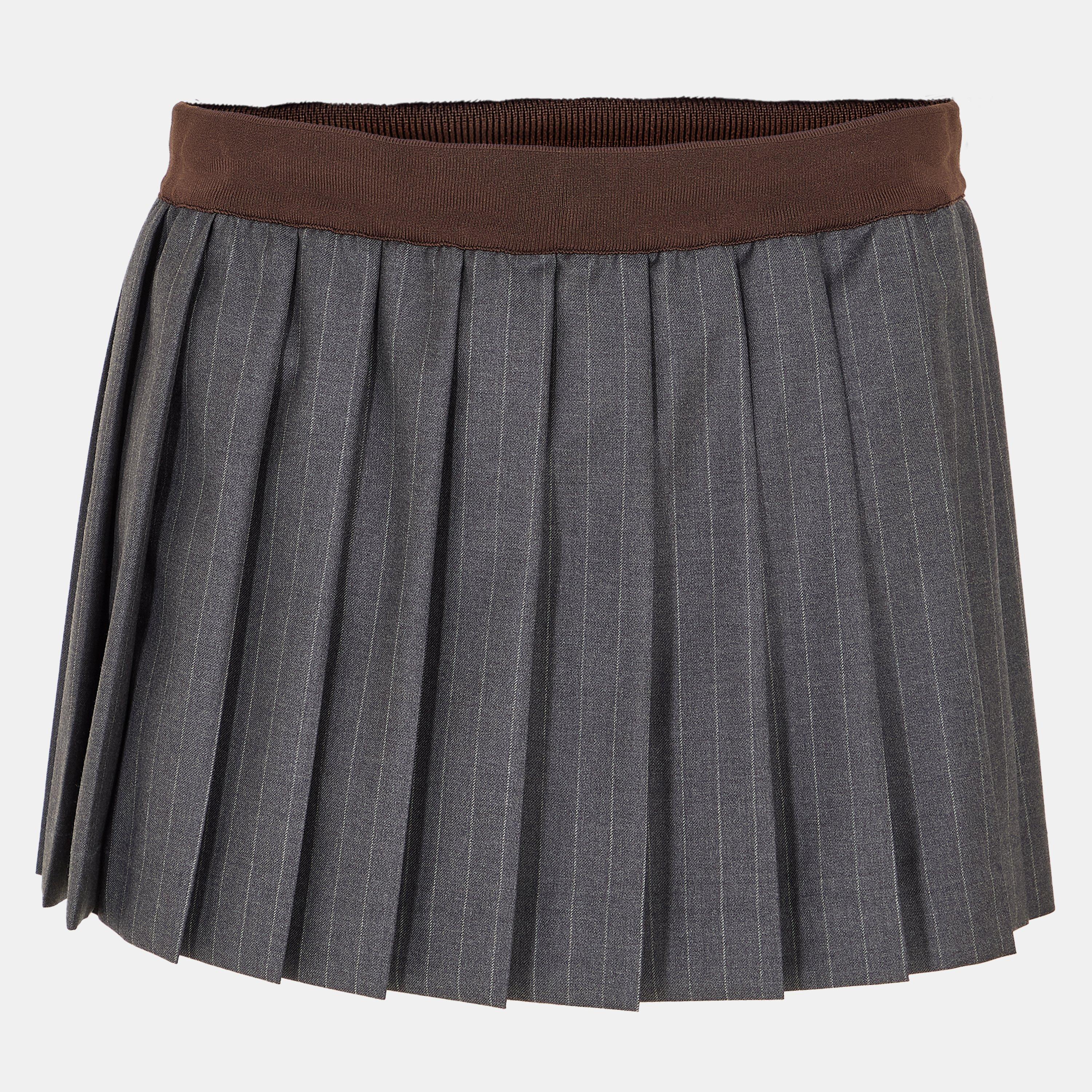 Miu Miu Women's Mini Skirt - Ardesia - Size 38 (UK 6)