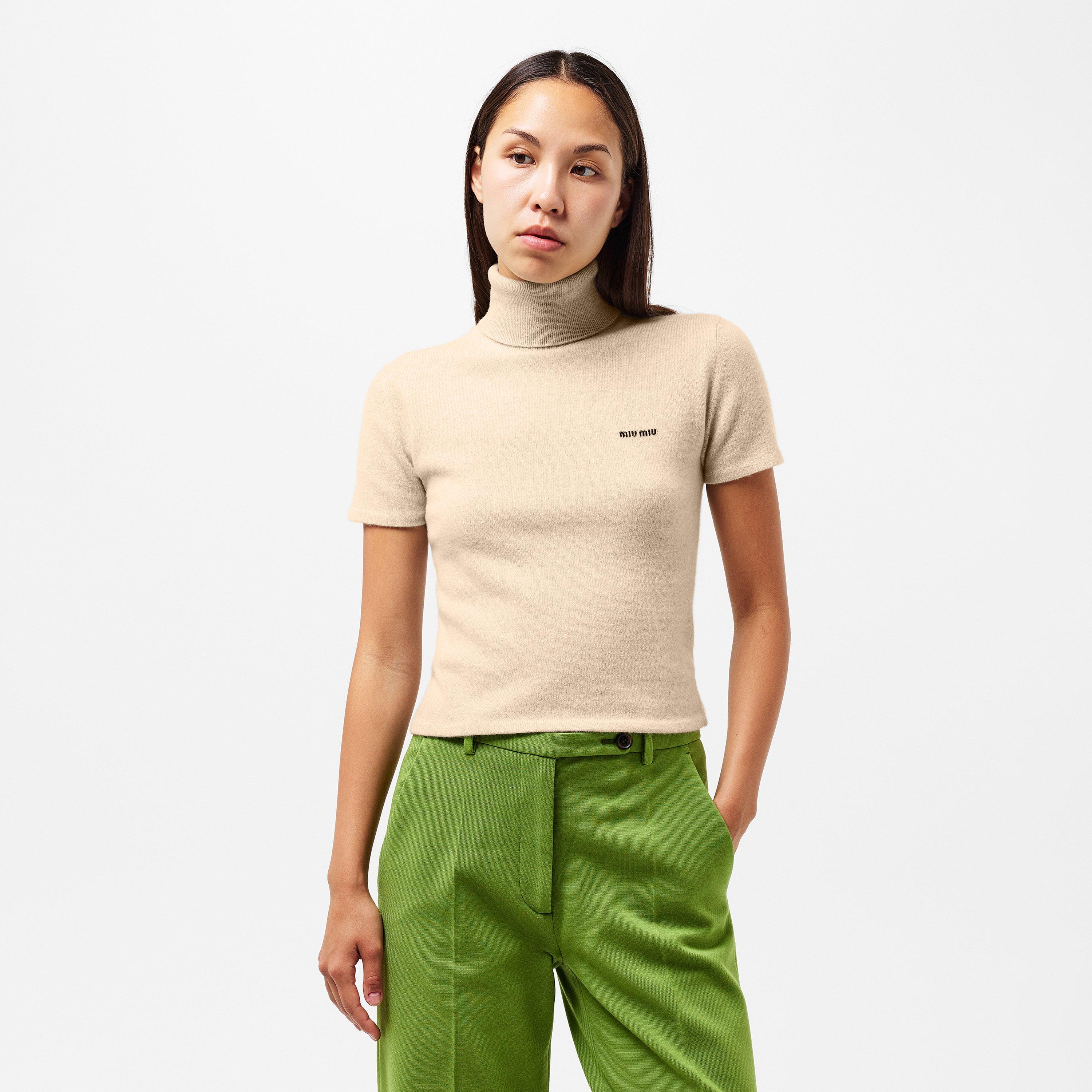 Sabbia - Miu Miu - Women's Soft Knit Crew Neck Jumper - 3