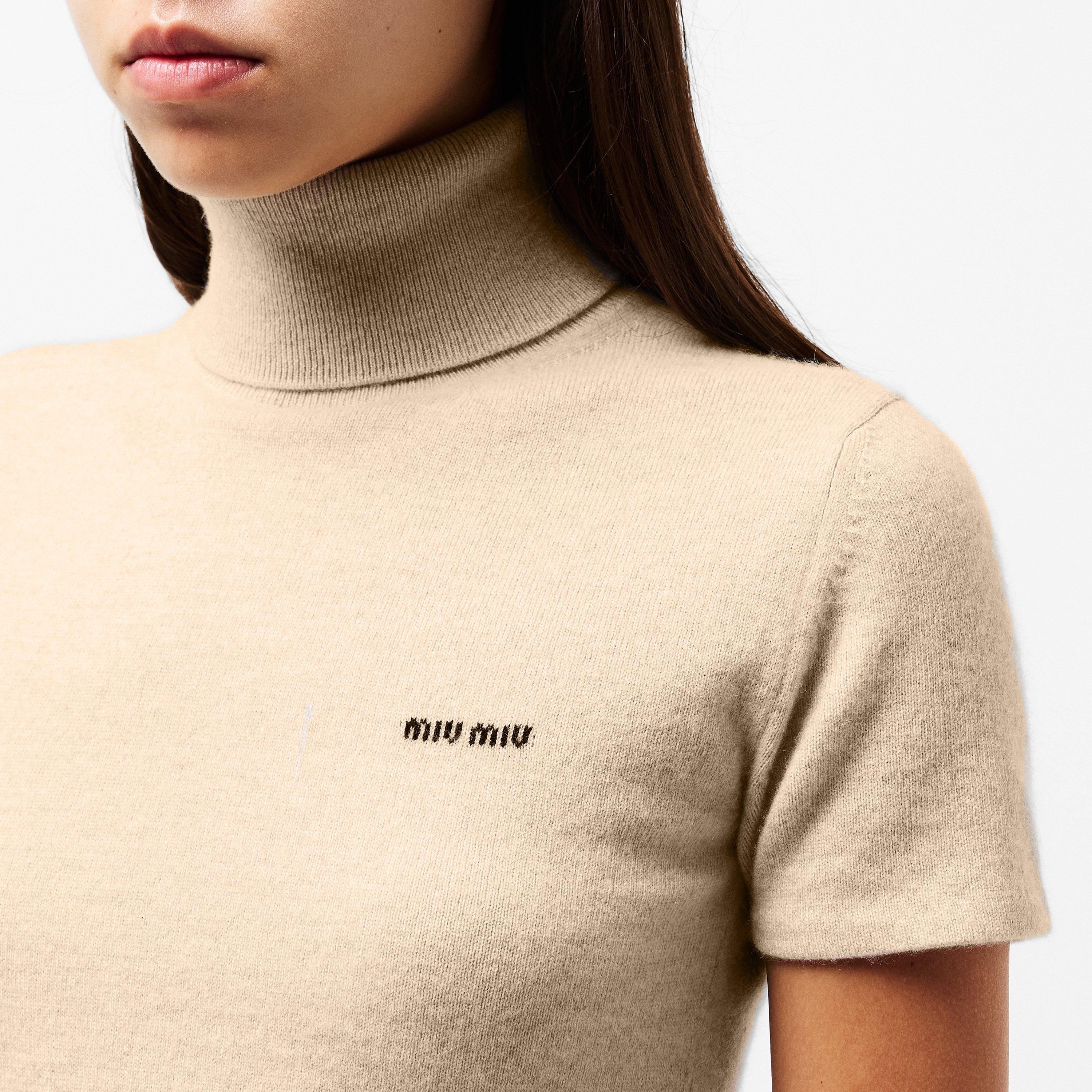 Sabbia - Miu Miu - Women's Soft Knit Crew Neck Jumper - 5