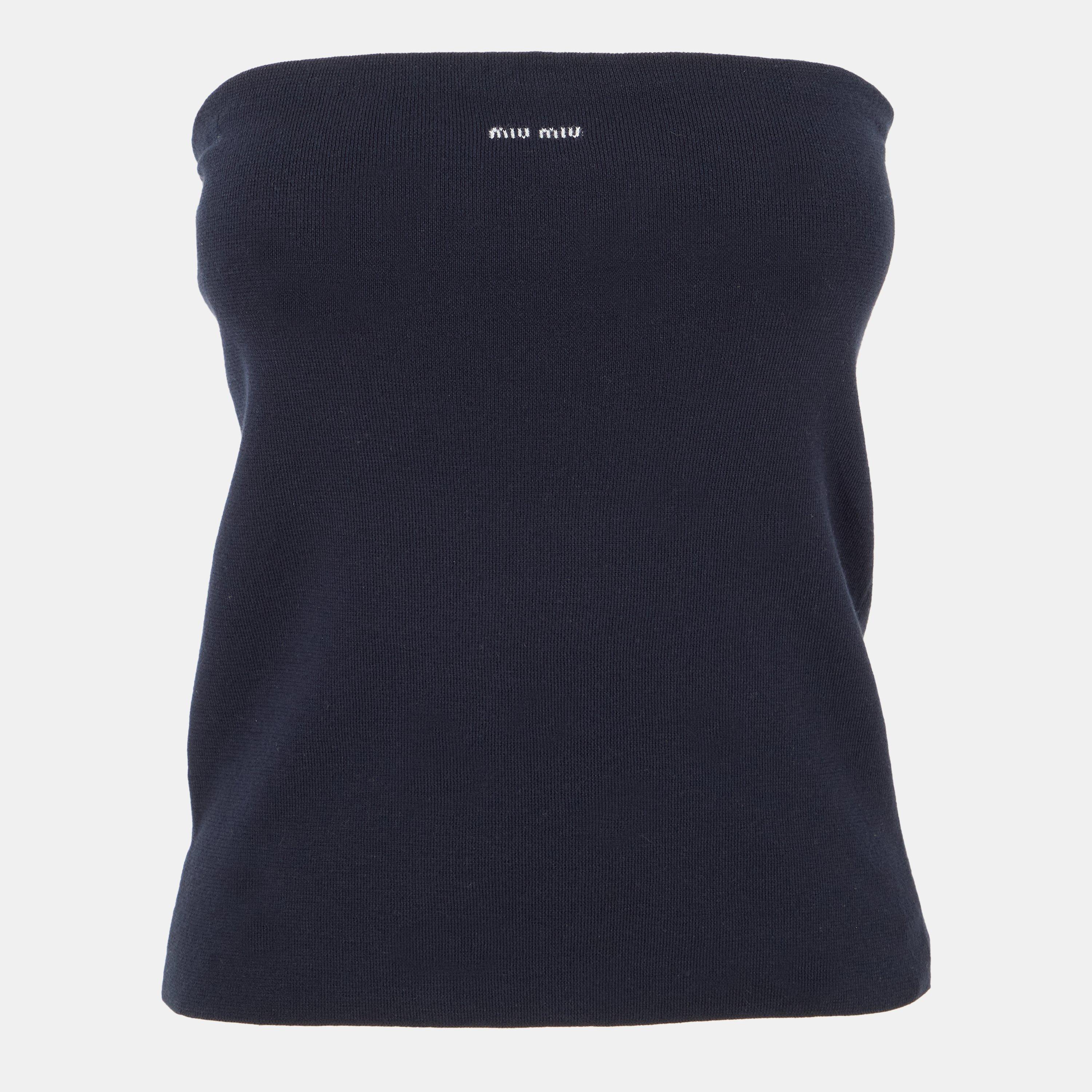 Bleu - Miu Miu - Women's Crew Neck Jumper - 1
