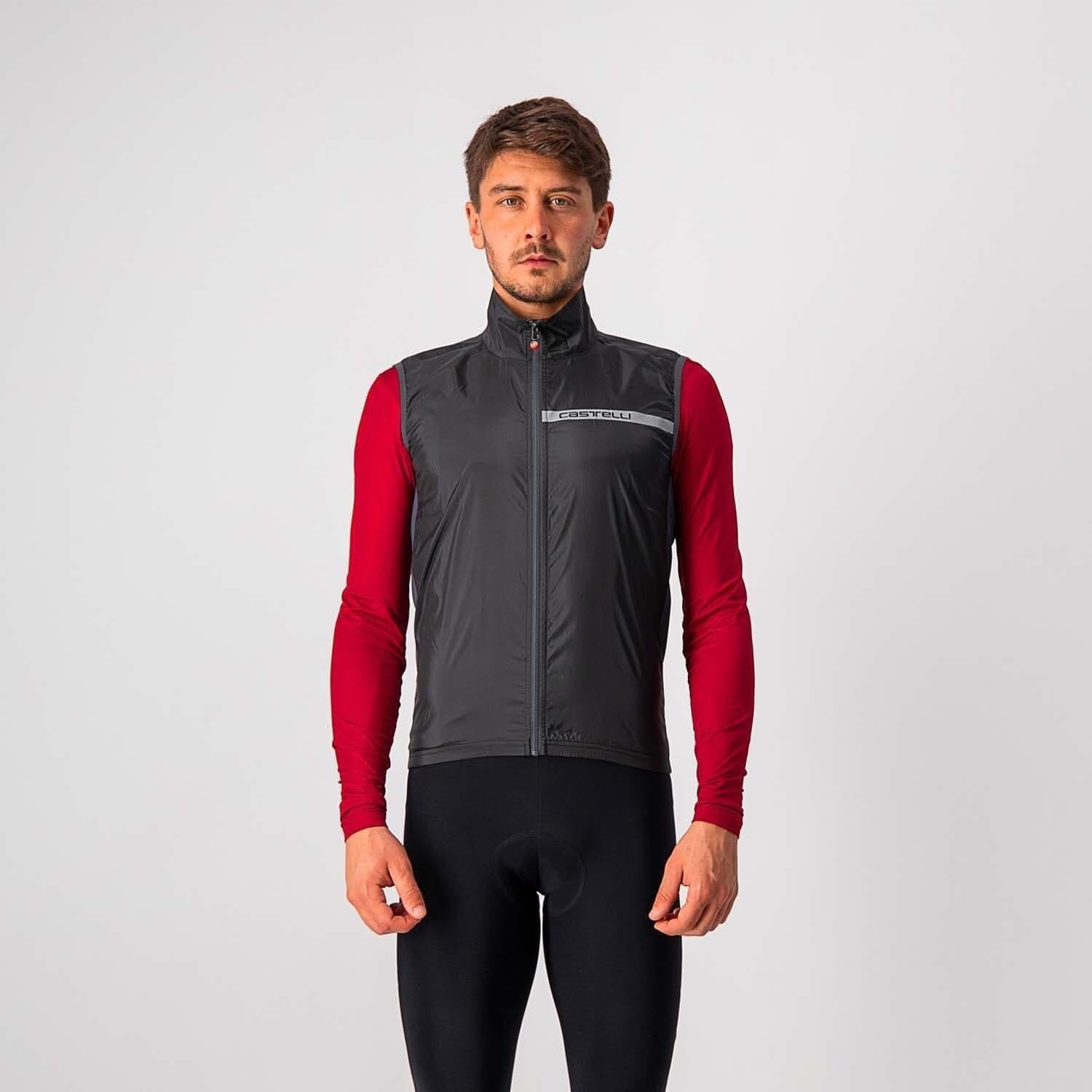 Light Black - Castelli - Men's Squadra Windproof Packable Sleeveless Gilet - 2