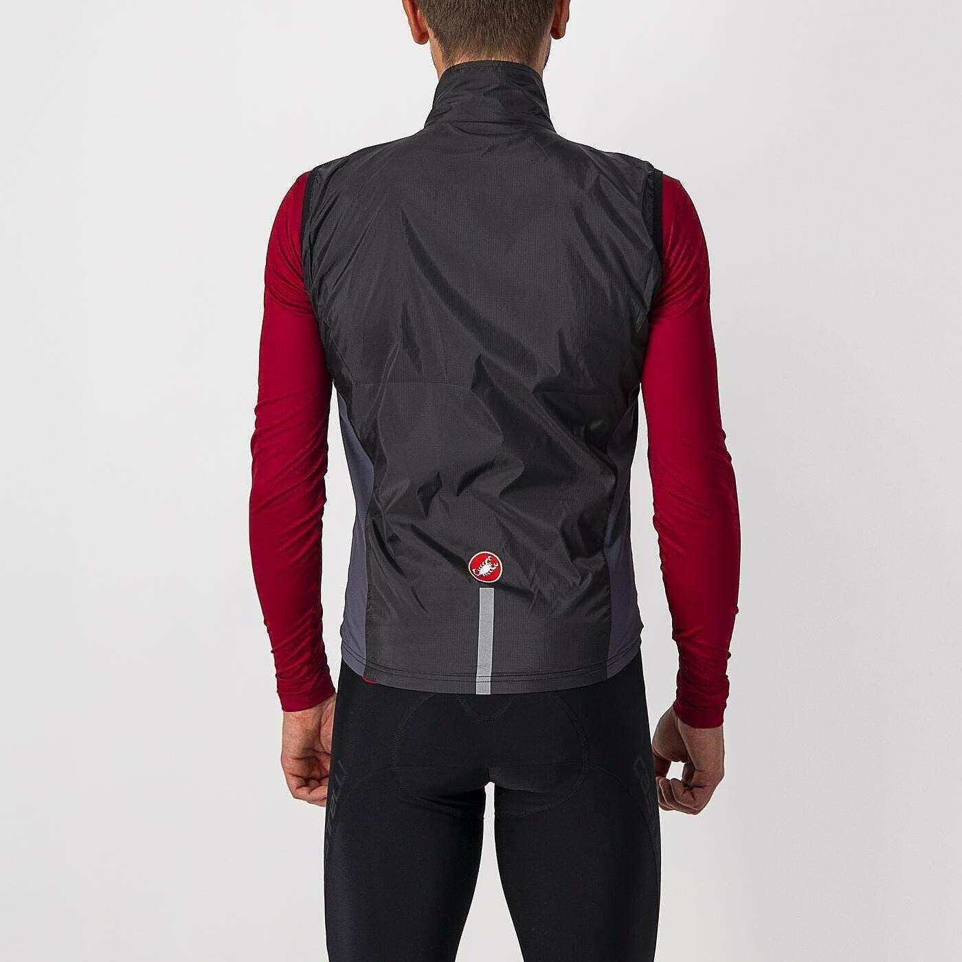 Light Black - Castelli - Men's Squadra Windproof Packable Sleeveless Gilet - 4