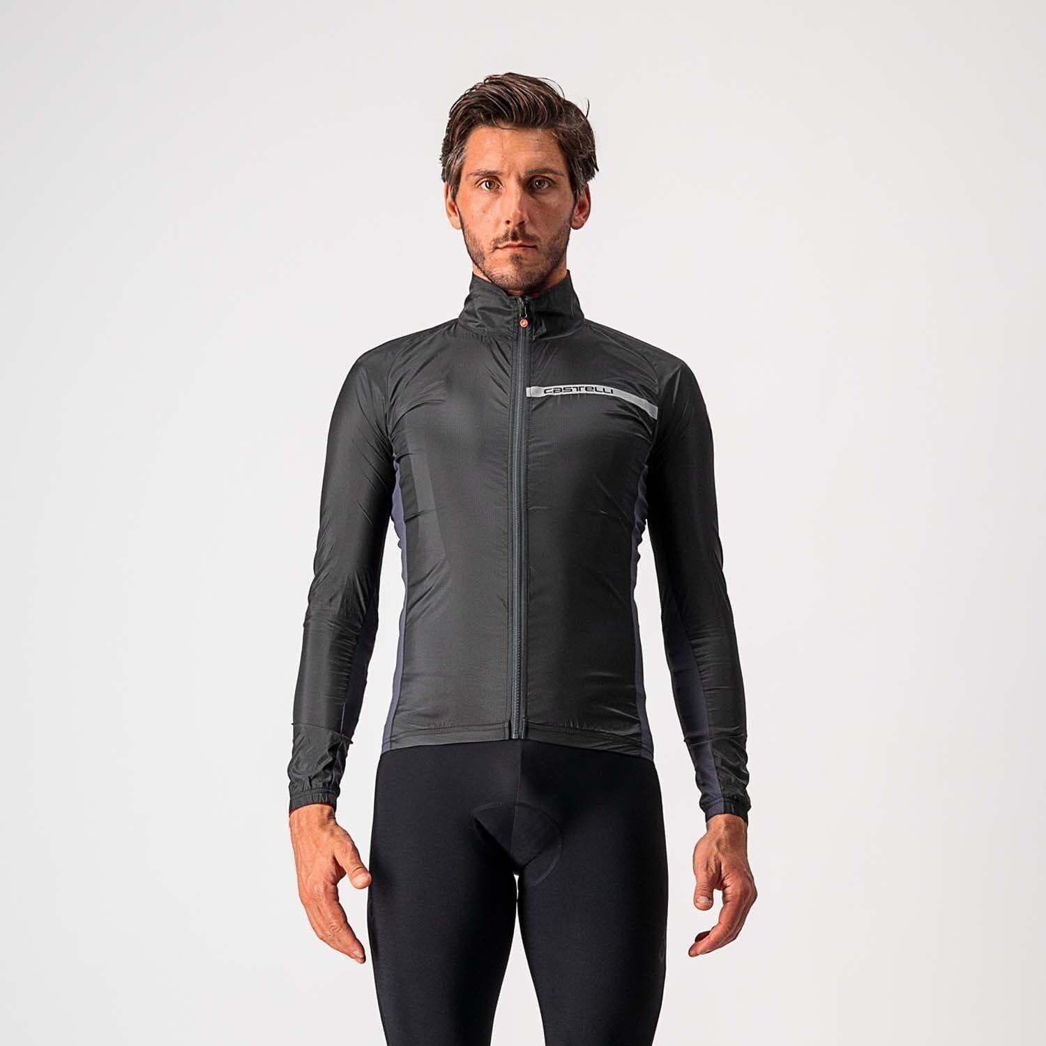 Light Black - Castelli - Men's Squadra Wind Shell Stretch Performance Cycling Jacket - 2