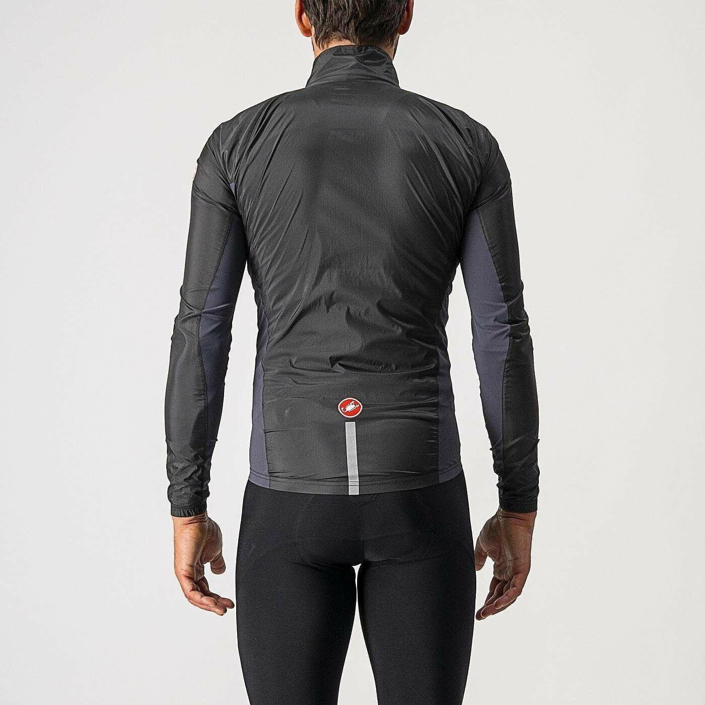 Light Black - Castelli - Men's Squadra Wind Shell Stretch Performance Cycling Jacket - 3