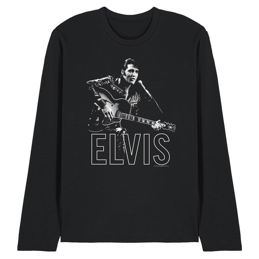 Black - Elvis Presley - Elvis Presley Guitar In Hand Long Sleeve T-Shirt - 1
