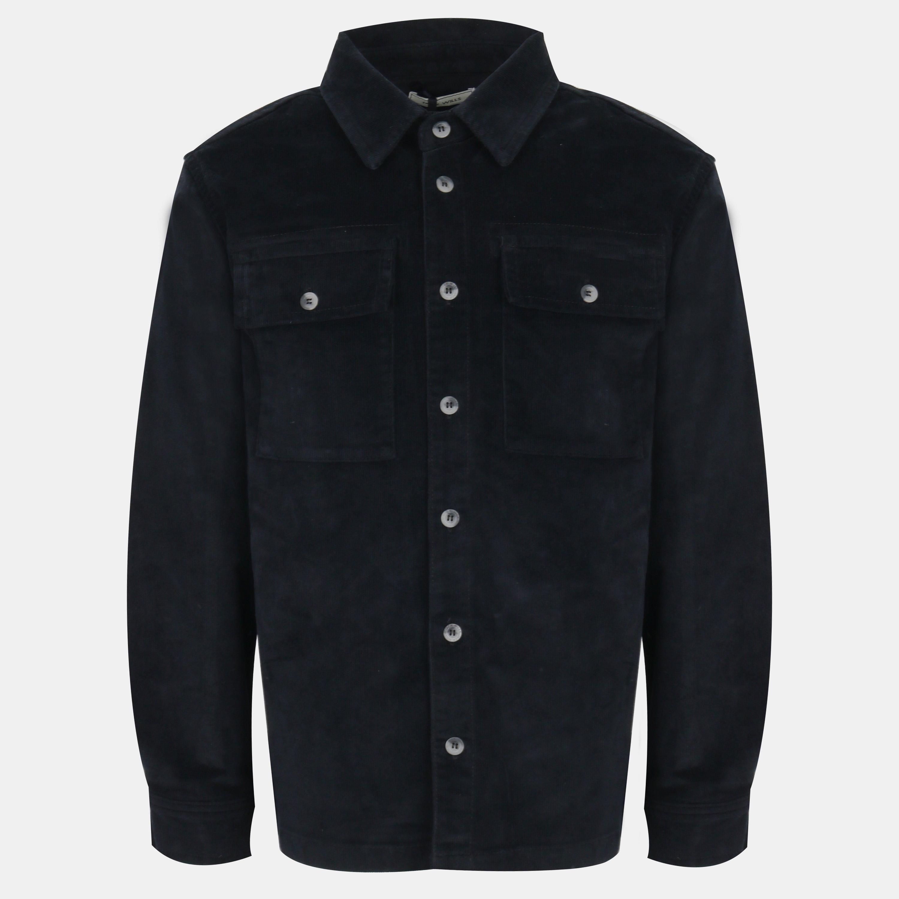 Jack Wills Men's Jw Cord Shirt Sn54 - Black Horn - 2XL