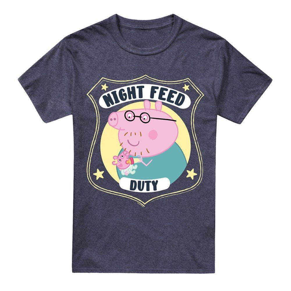 Navy - Hasbro - Peppa Pig - Daddy Pig Night Feed Duty T-Shirt Hea - 4