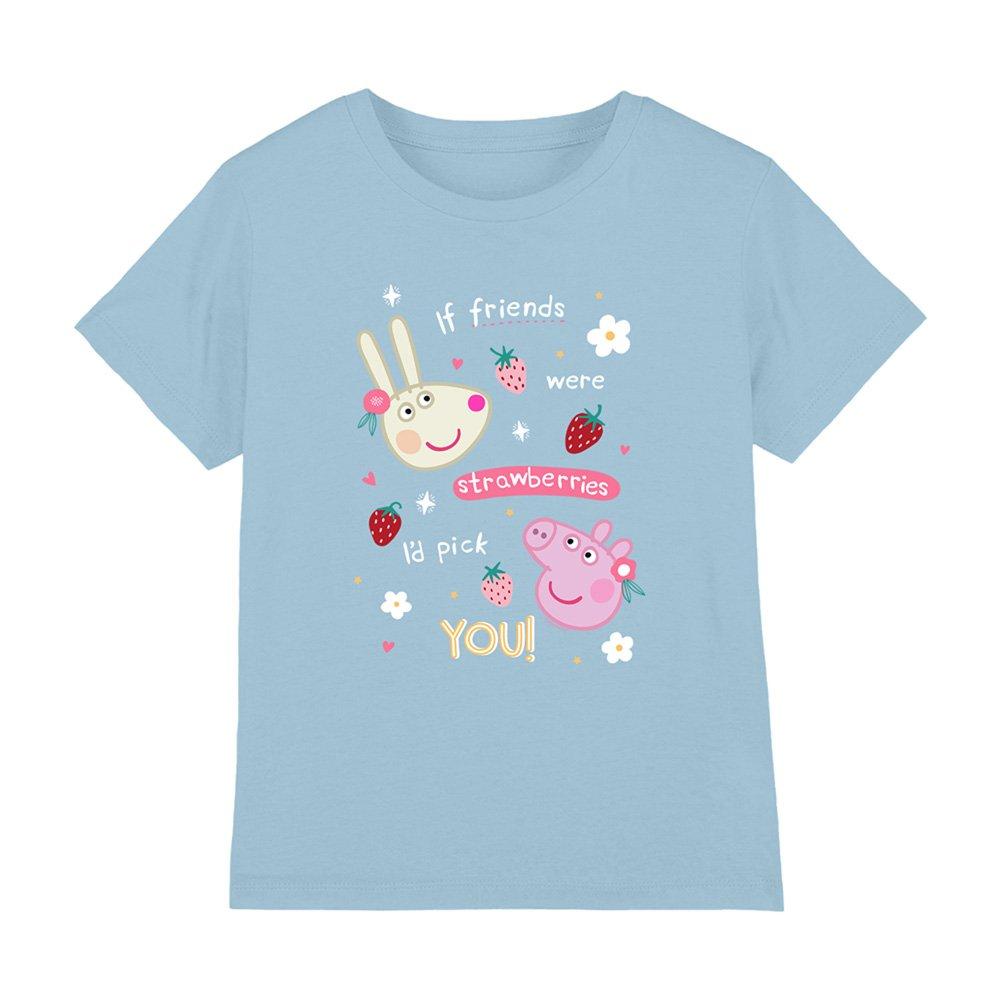 Light Blue - Hasbro - Peppa Pig Strawberry Friends Kids T-Shirt Light B - 1