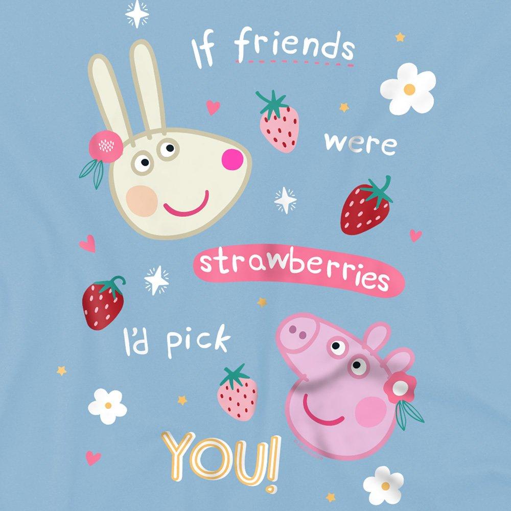 Light Blue - Hasbro - Peppa Pig Strawberry Friends Kids T-Shirt Light B - 2