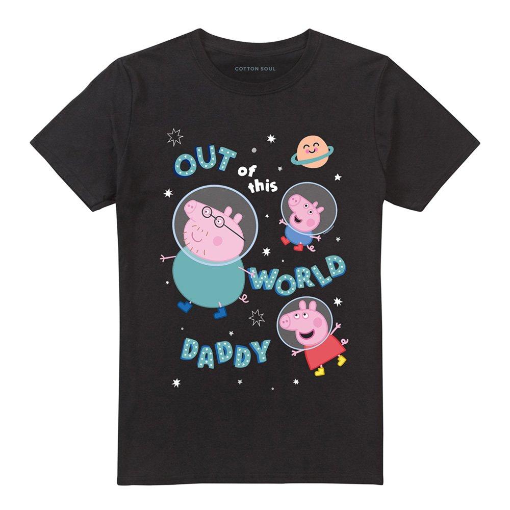 Black - Hasbro - Peppa Pig Out Of This World Daddy Pig T Shirt Bla - 4