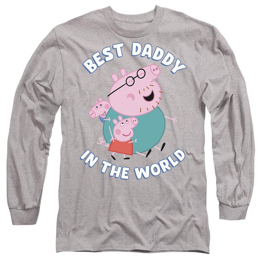 Grey - Hasbro - Peppa Pig Best Daddy In The World Long Sleeve T Sh - 1