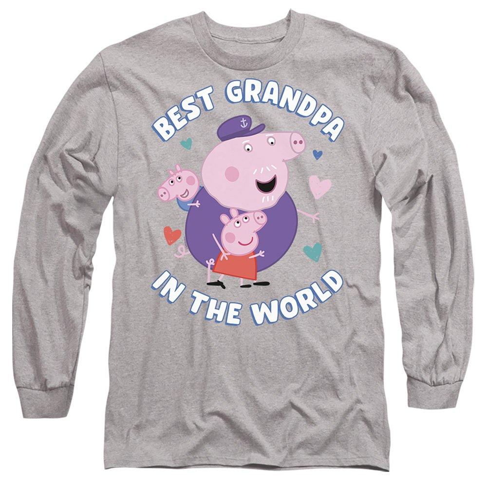 Grey - Hasbro - Peppa Pig Best Grandpa In The World Long Sleeve T - 1