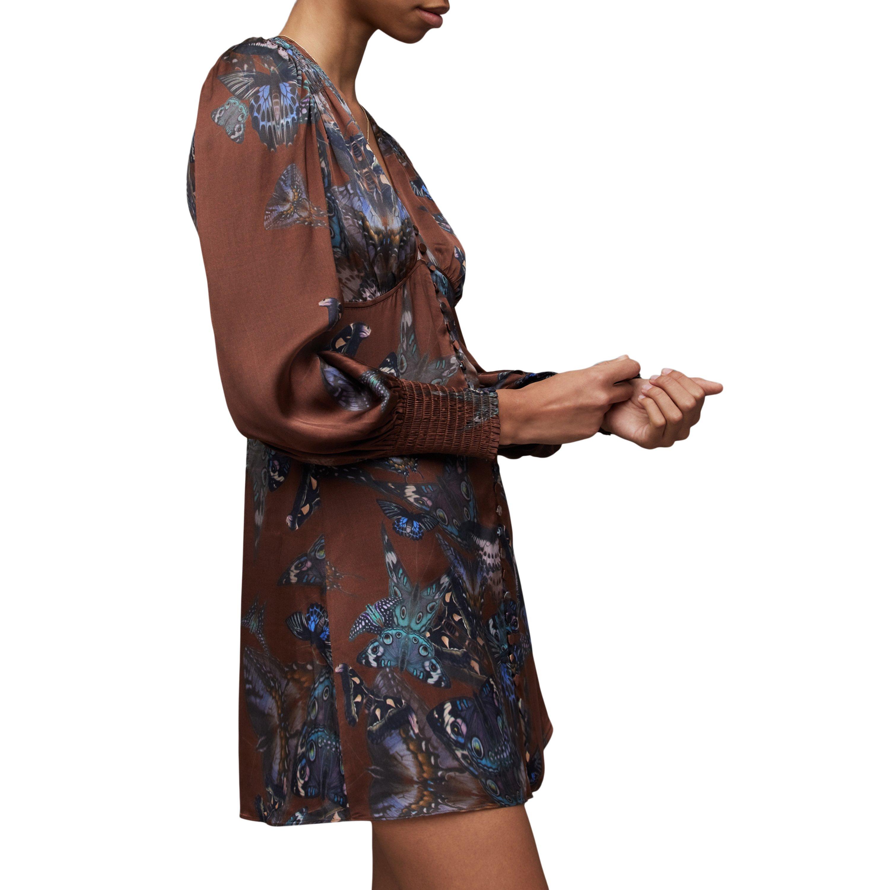 Coffee Brown - AllSaints - Auden Lilly Dress - 3