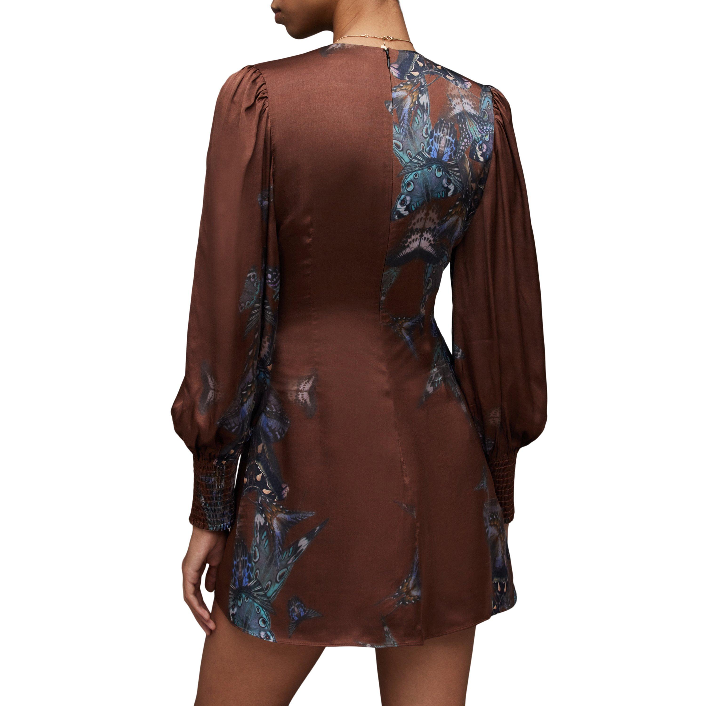 Coffee Brown - AllSaints - Auden Lilly Dress - 4