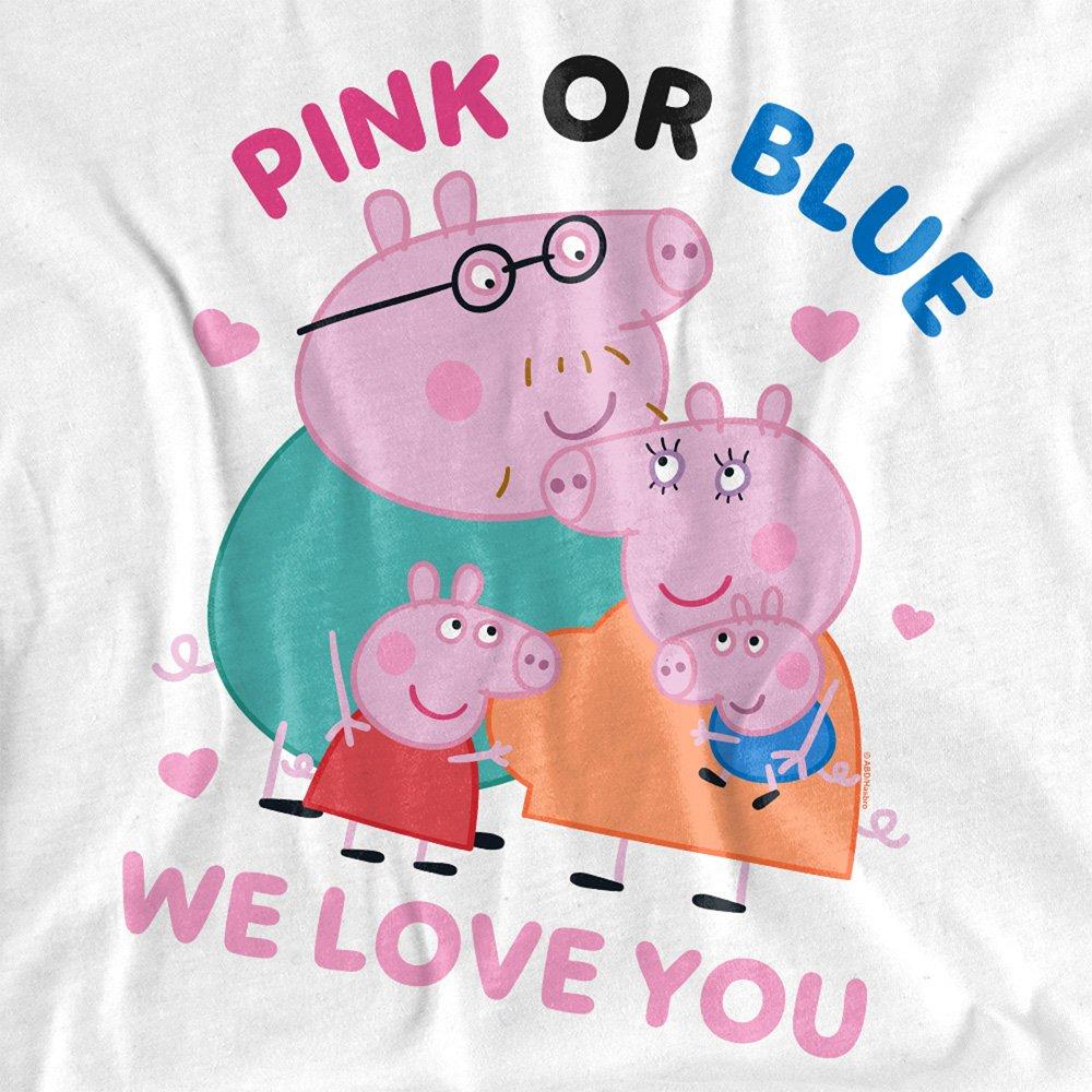 White - Hasbro - Peppa Pig Family Pink Or Blue We Love You T Shirt - 2