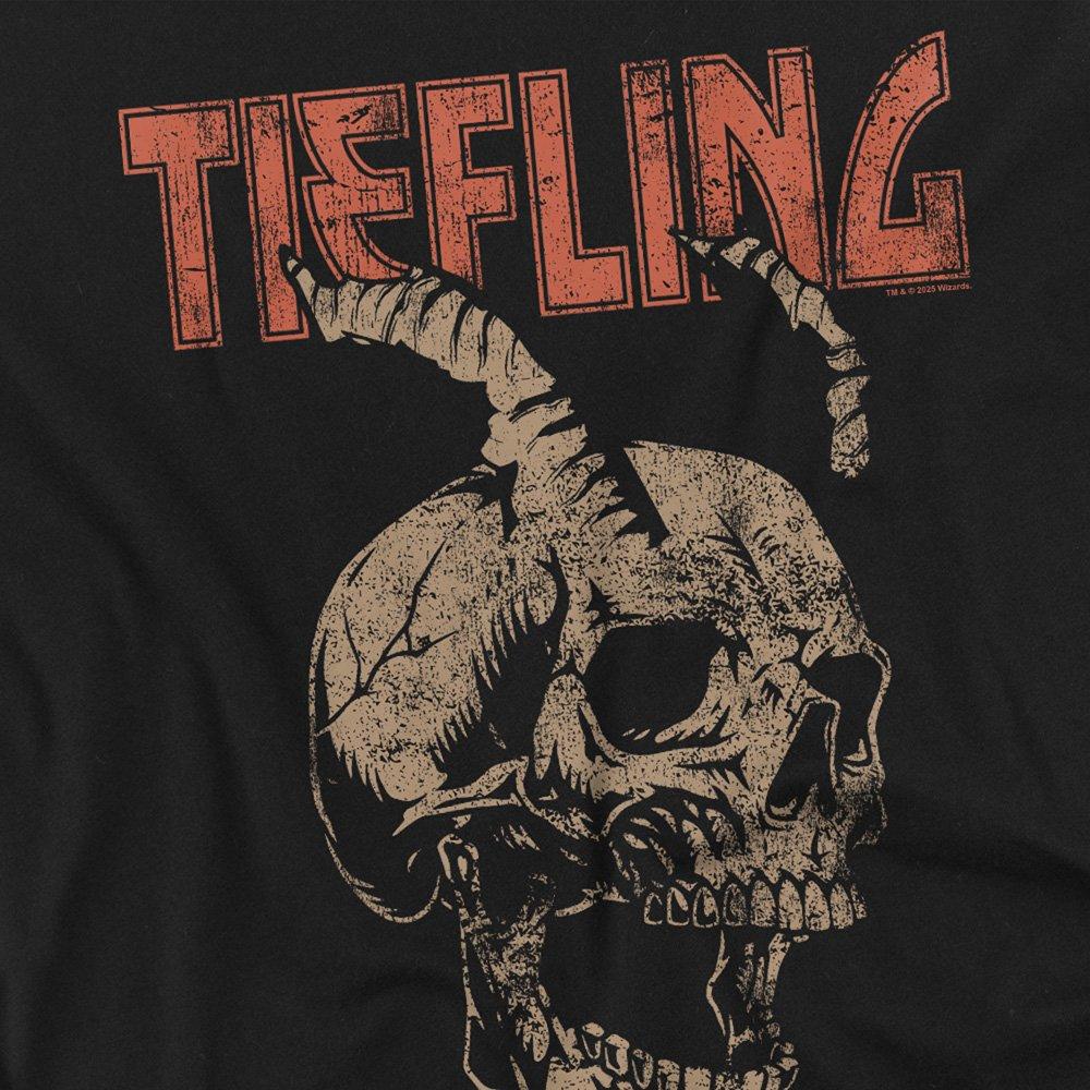 Black - Hasbro - Dungeons Dragons Tiefling Horn Skull T-Shirt Blac - 2