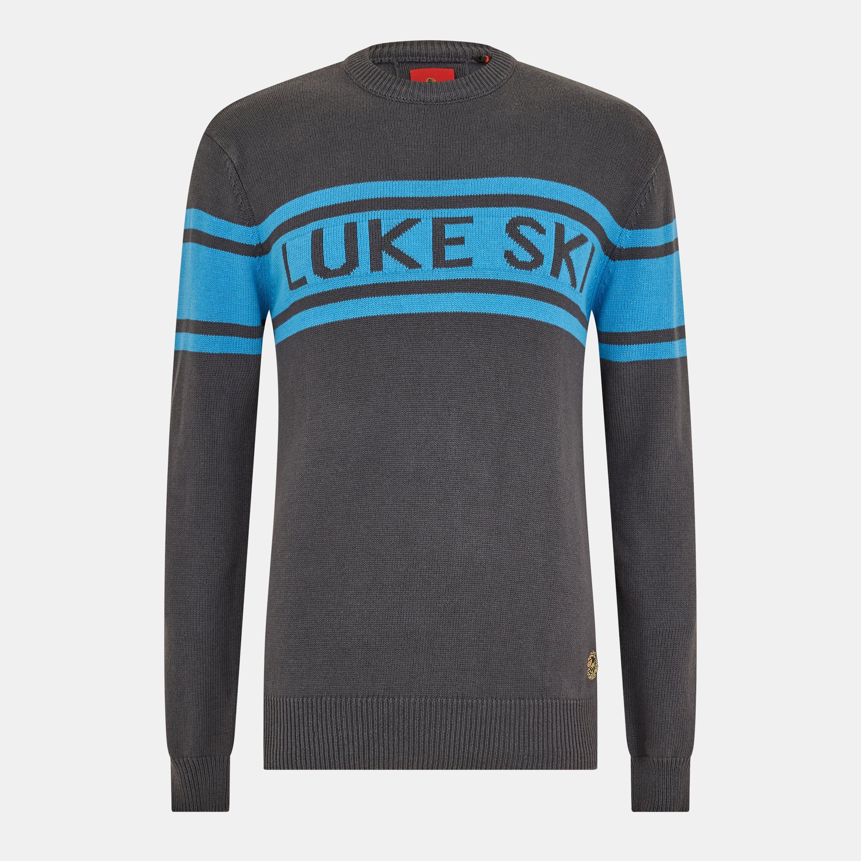 Charcoal - Luke - Ruka Ski Knitted Crew Neck Jumper - 2