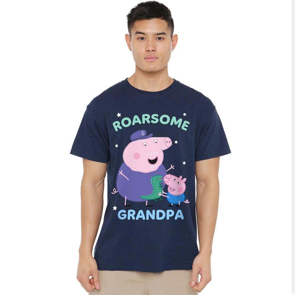 Navy - Hasbro - Peppa Pig Roarsome Grandpa Pig T Shirt Navy - 1