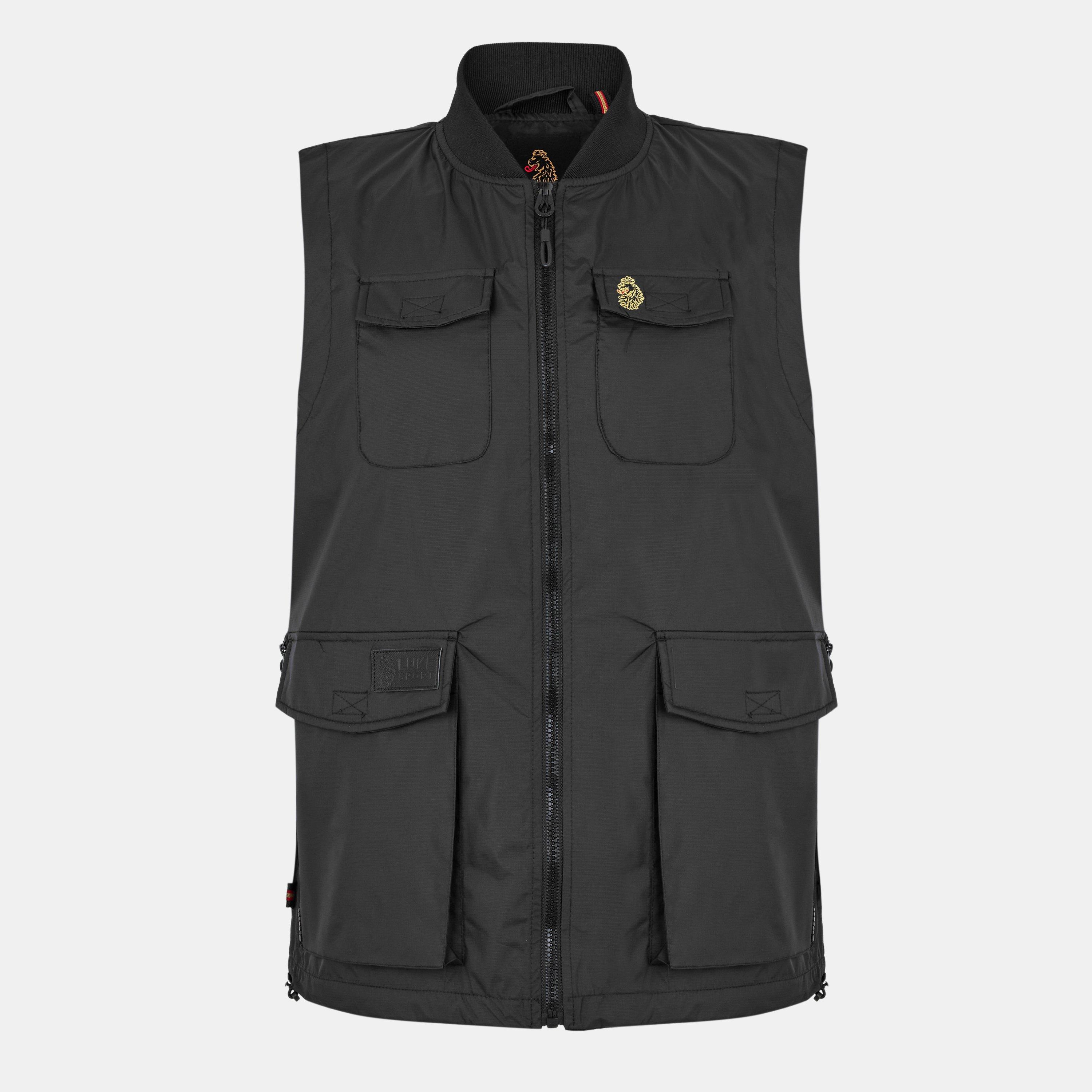 Jet Black - Luke - Men's Tech Lightweight Sleeveless Gilet - 1