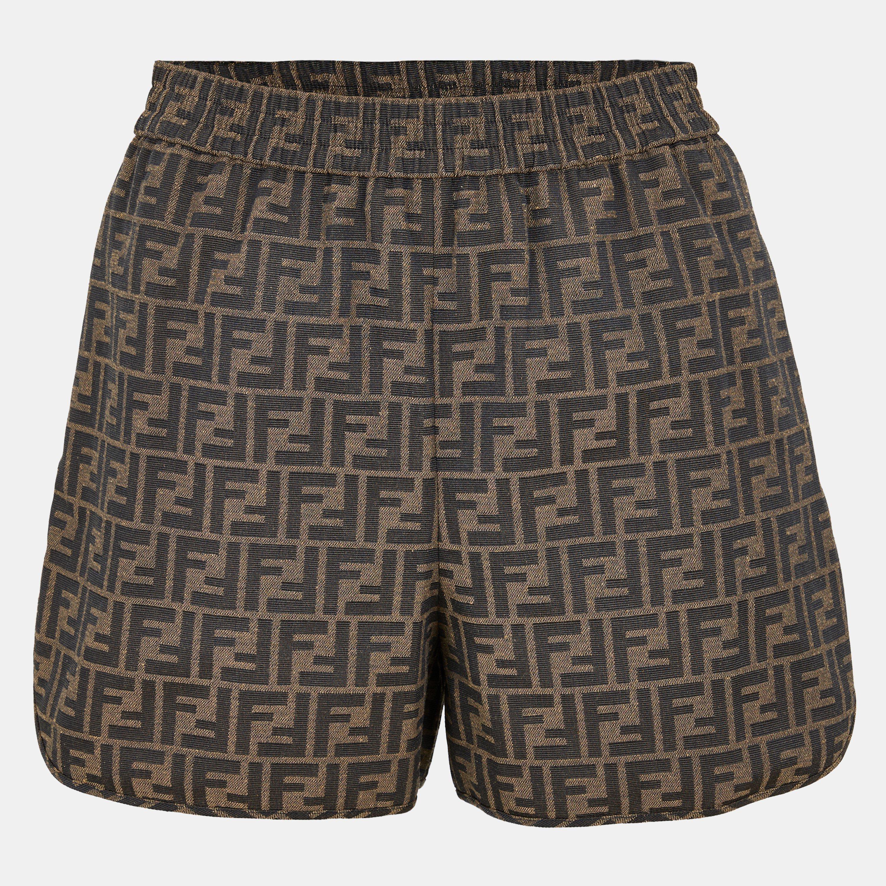 Fendi Brown canvas shorts - Tobacco - Size 10 (42)