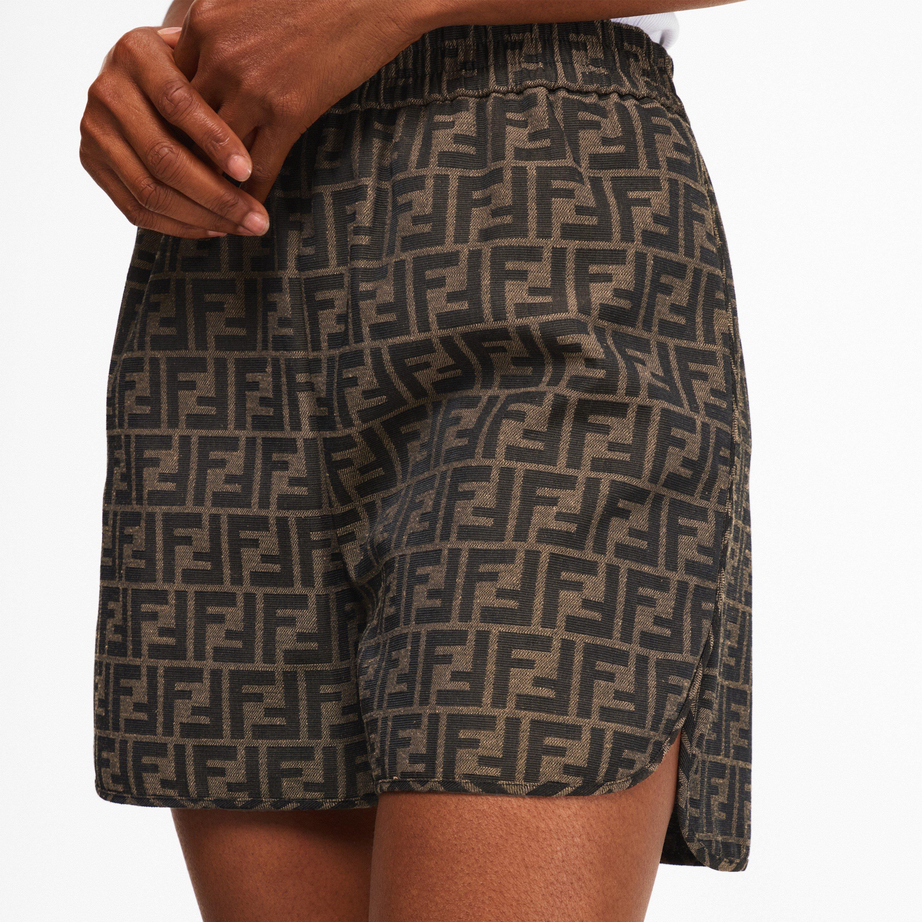 Tobacco - Fendi - Brown canvas shorts - 5