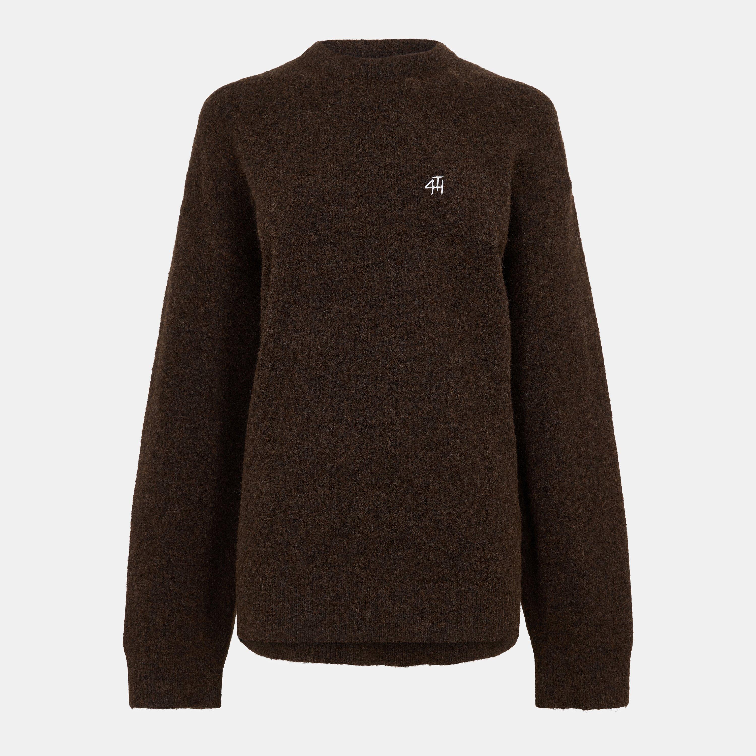 Chocolate - 4th and Reckless - Women's Brady Cotton Crew Neck Jumper - 1