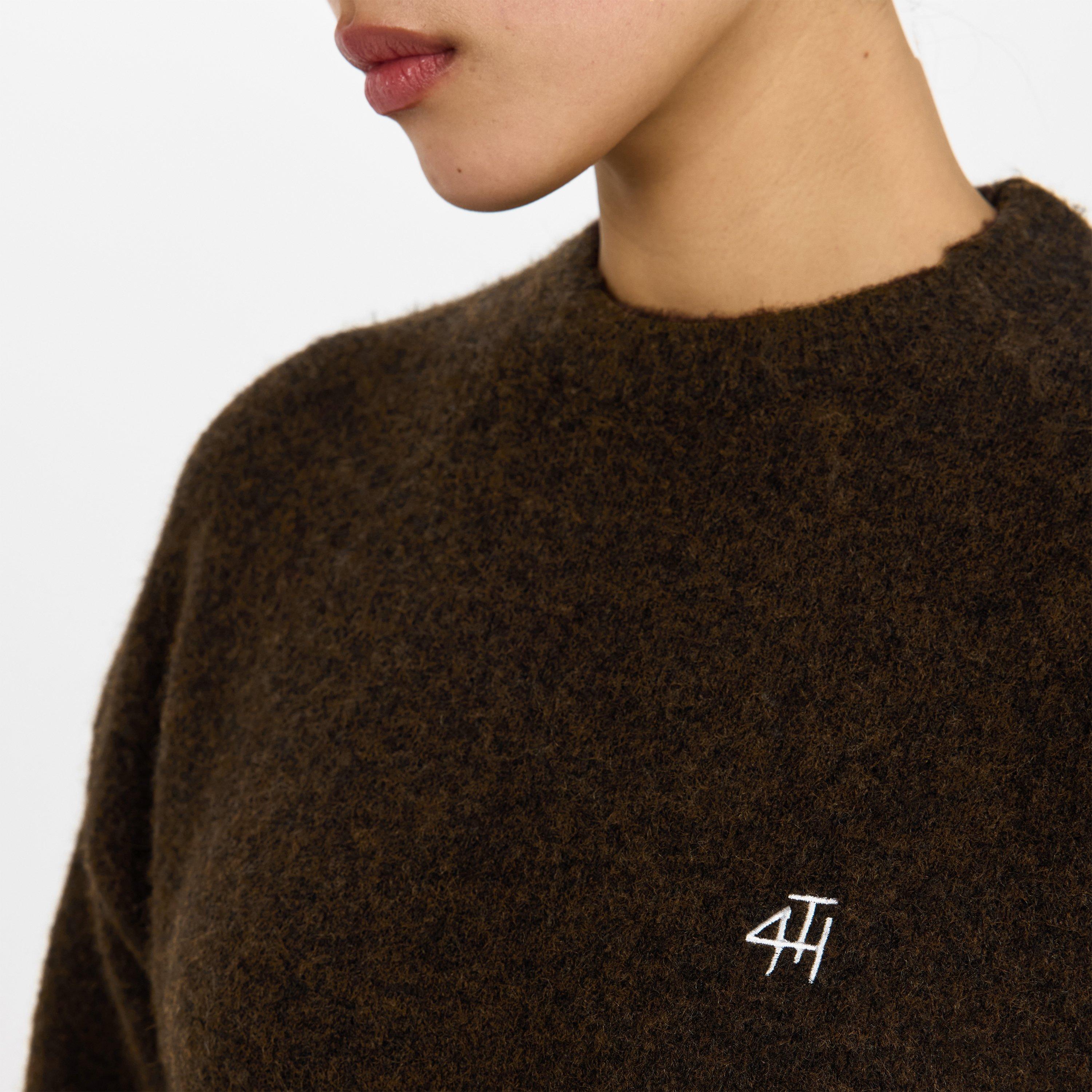 Chocolate - 4th and Reckless - Women's Brady Cotton Crew Neck Jumper - 5