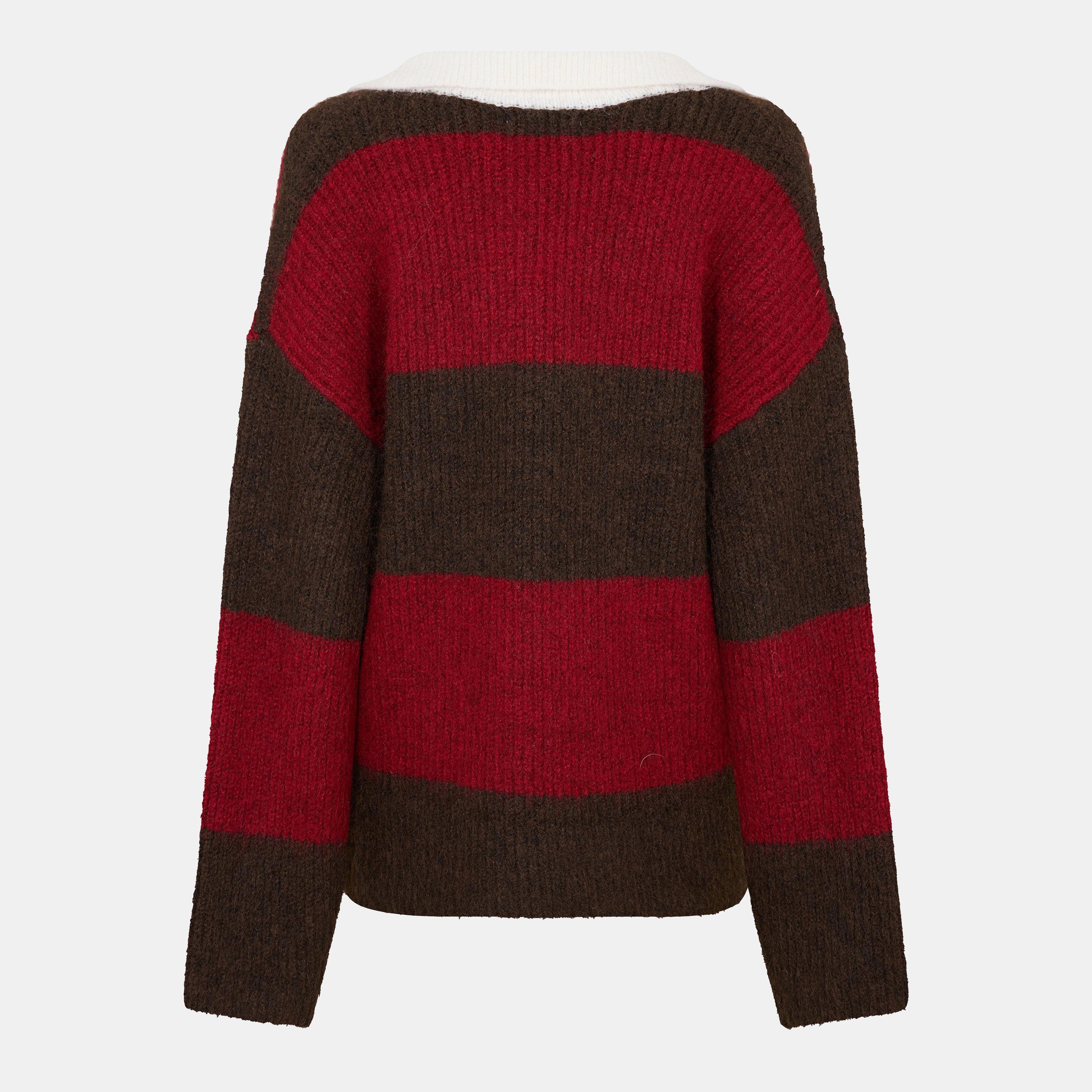Stripe - 4th and Reckless - Womens Ruby Polo Jumper - 2