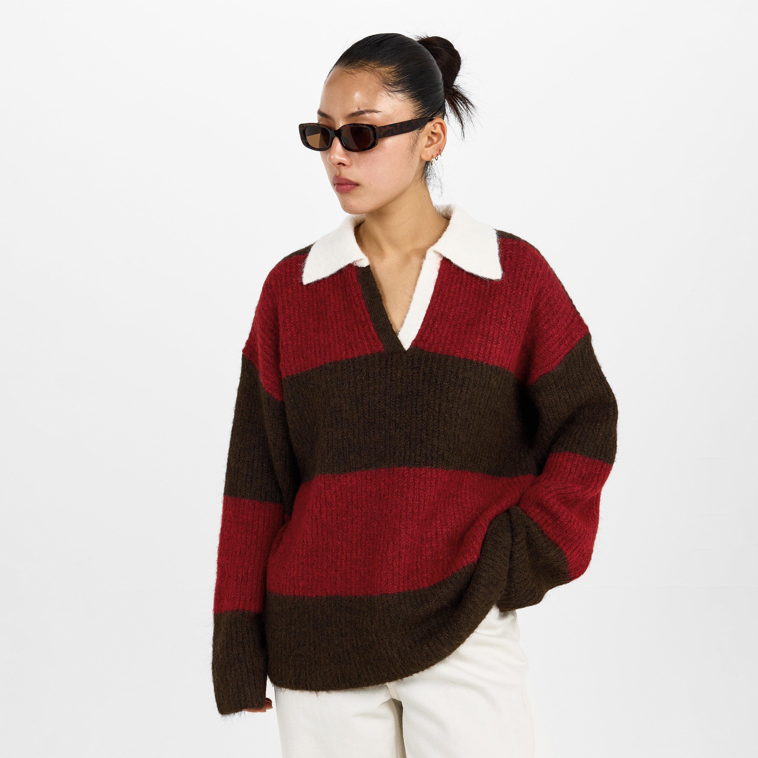 Stripe - 4th and Reckless - Womens Ruby Polo Jumper - 3