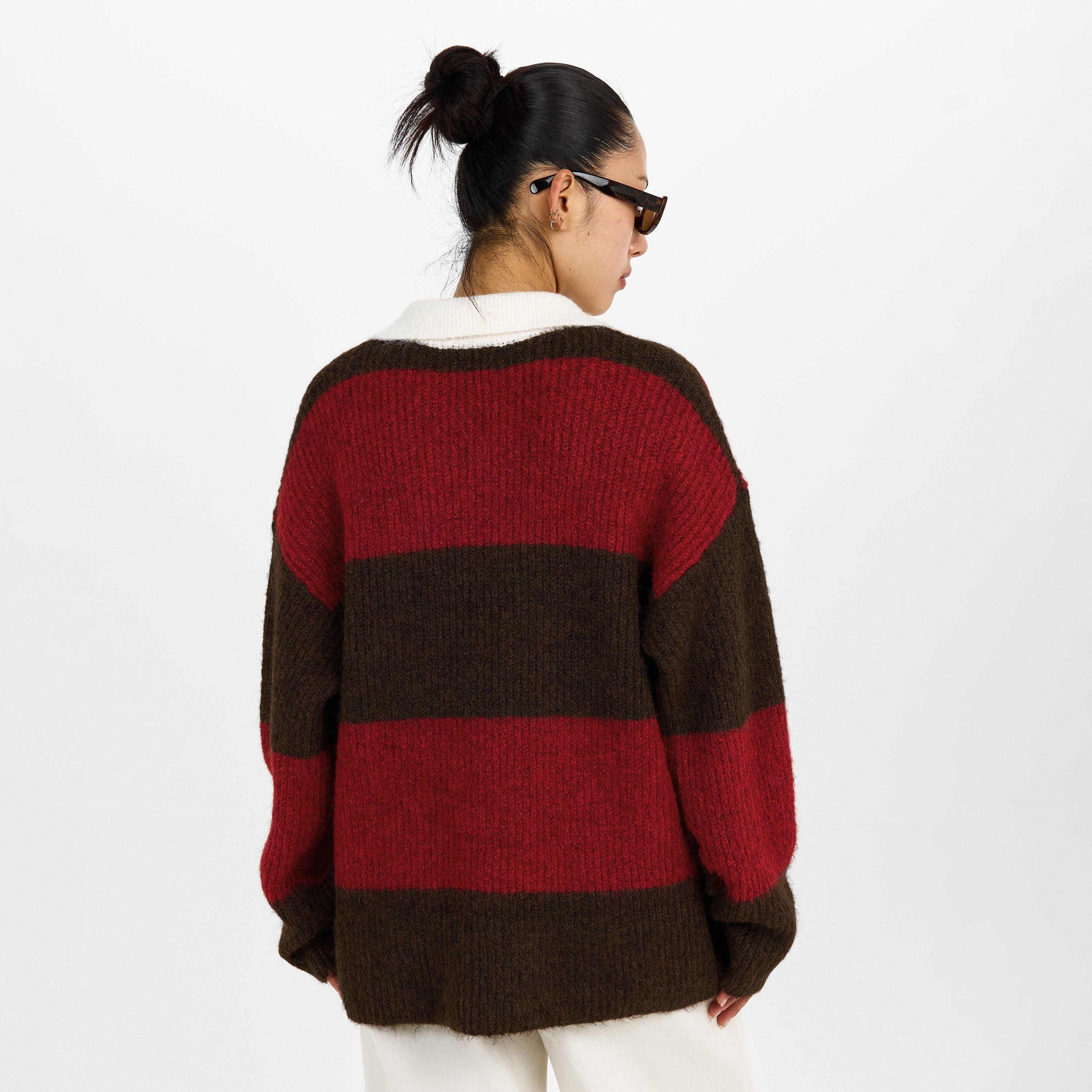 Stripe - 4th and Reckless - Womens Ruby Polo Jumper - 4