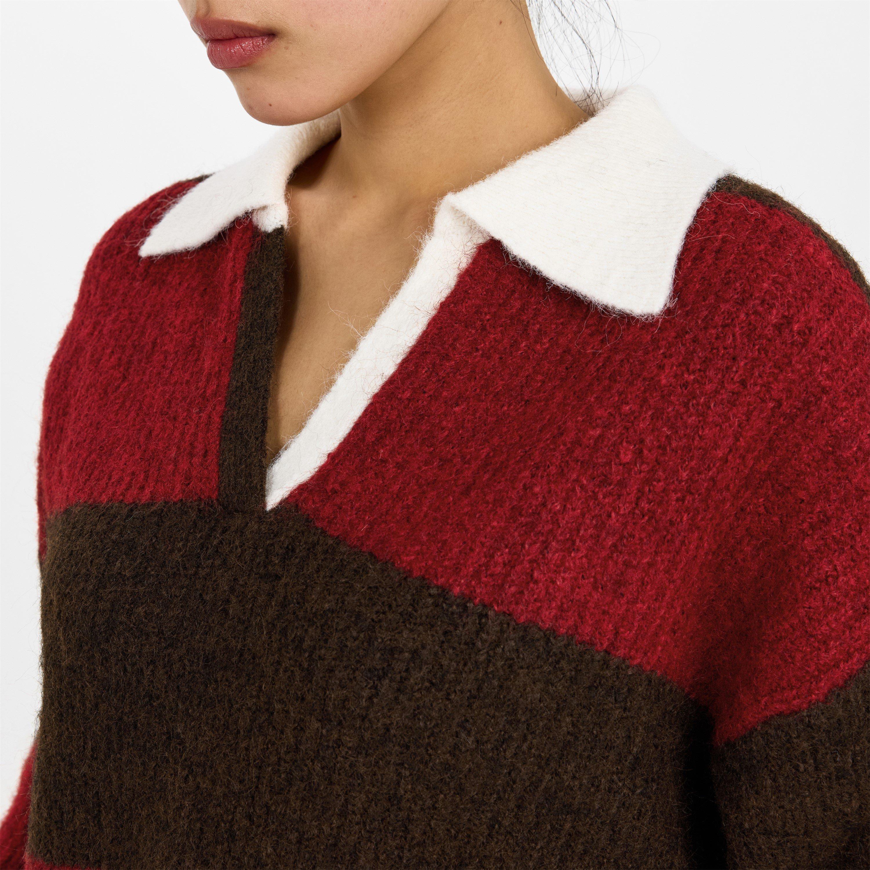 Stripe - 4th and Reckless - Womens Ruby Polo Jumper - 5