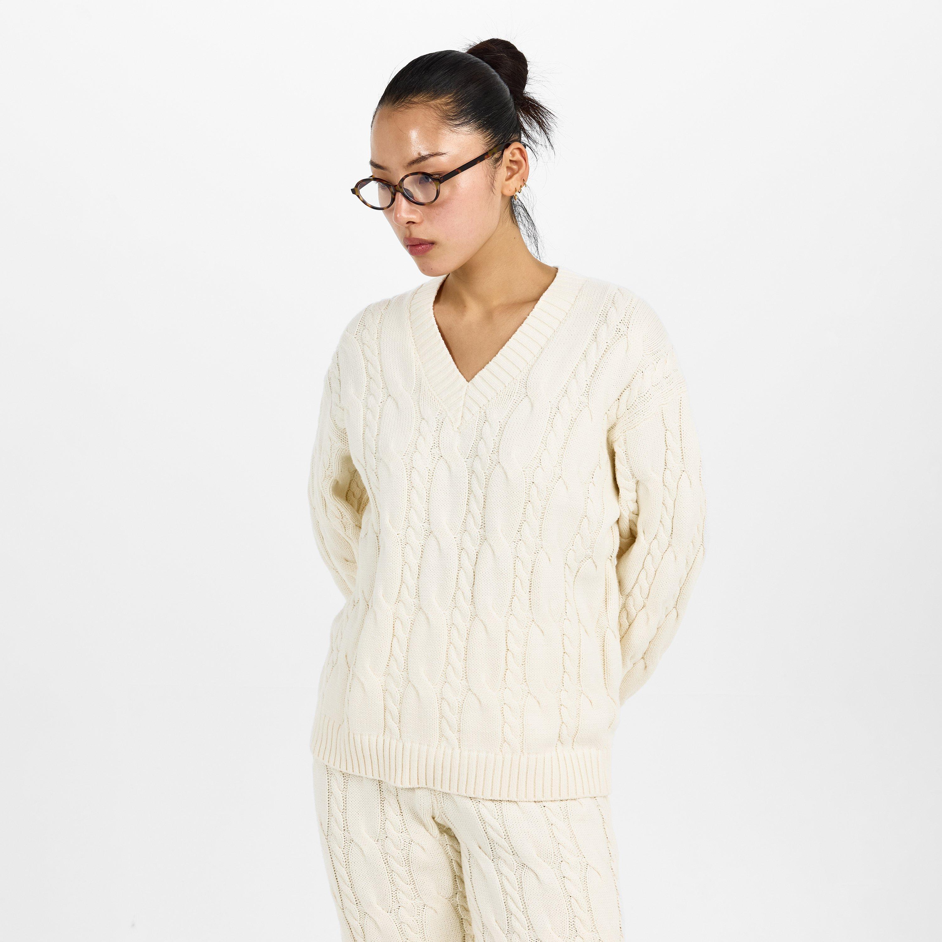 Cream - 4th and Reckless - Women's Jordan V Knitted Crew Neck Jumper - 3