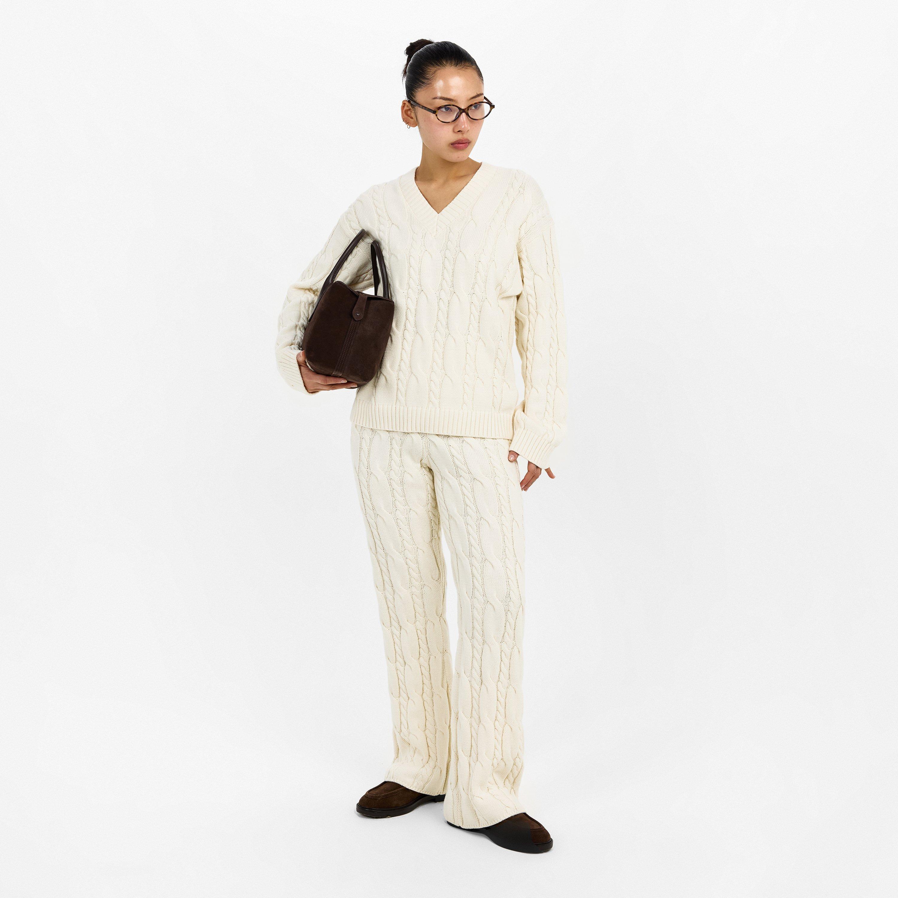 Cream - 4th and Reckless - Women's Jordan V Knitted Crew Neck Jumper - 6