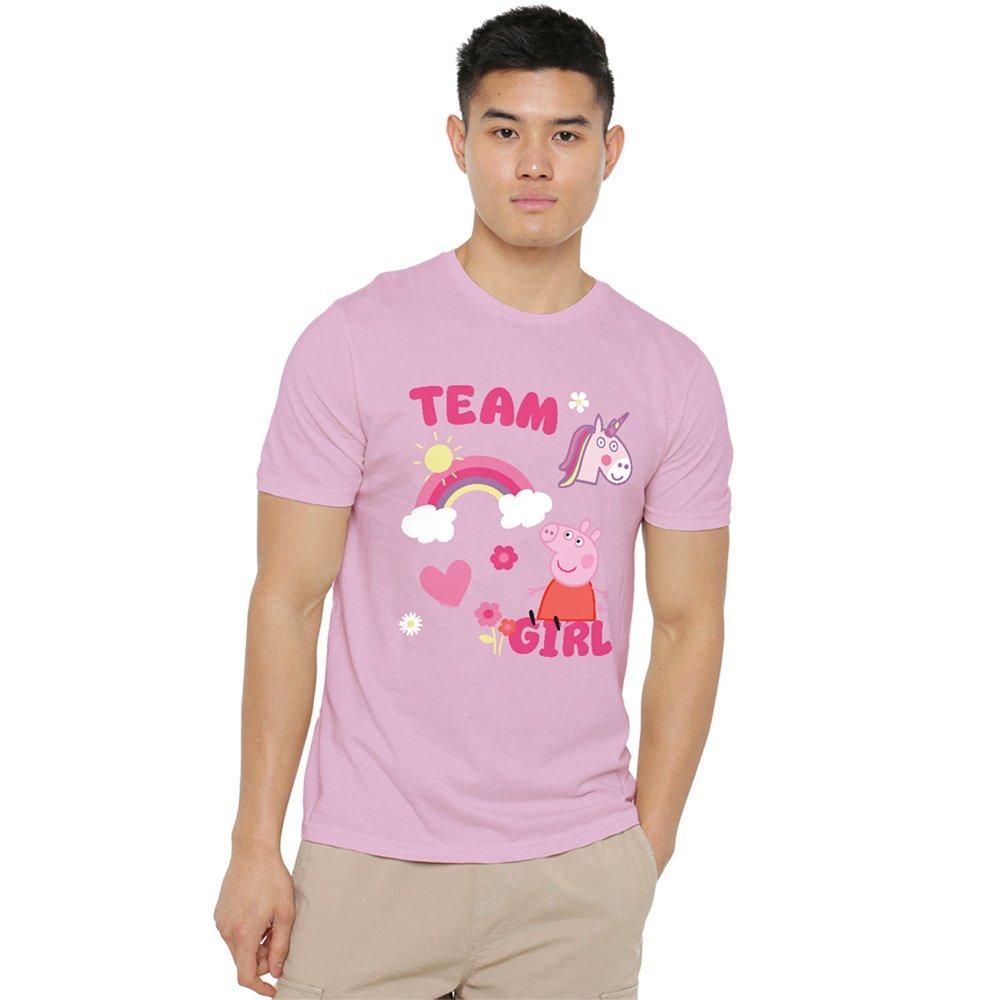 Pink - Hasbro - Peppa Pig Team Girl Icons T Shirt Light Pink - 1