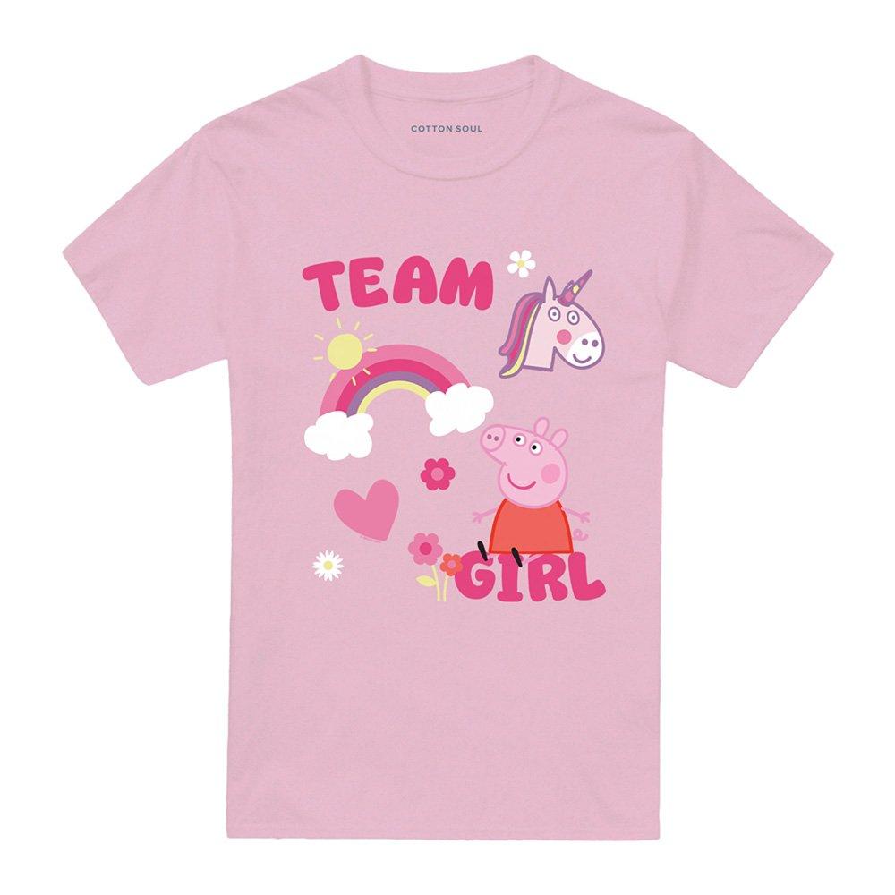 Pink - Hasbro - Peppa Pig Team Girl Icons T Shirt Light Pink - 4